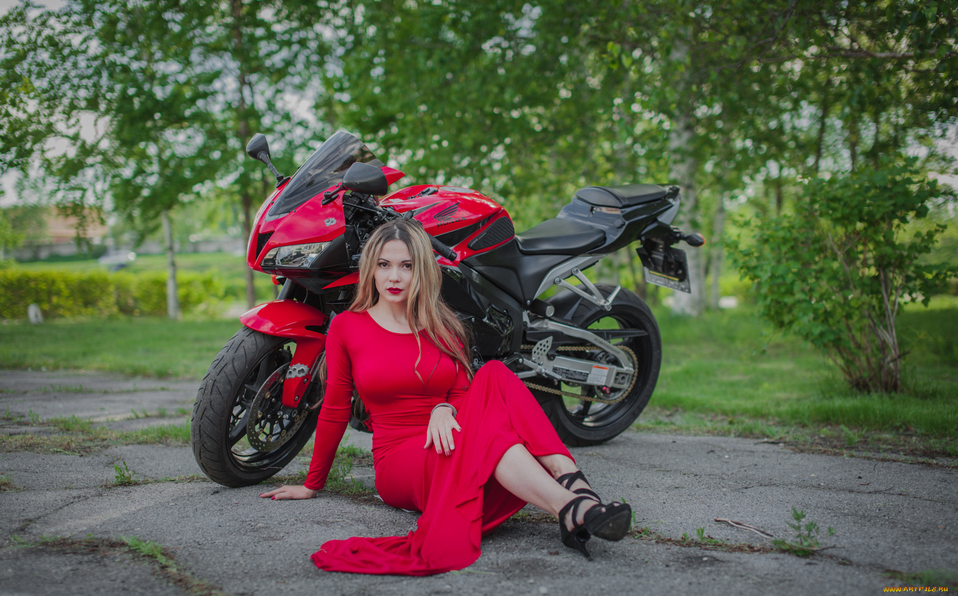 мотоциклы, мото, с, девушкой, девушки