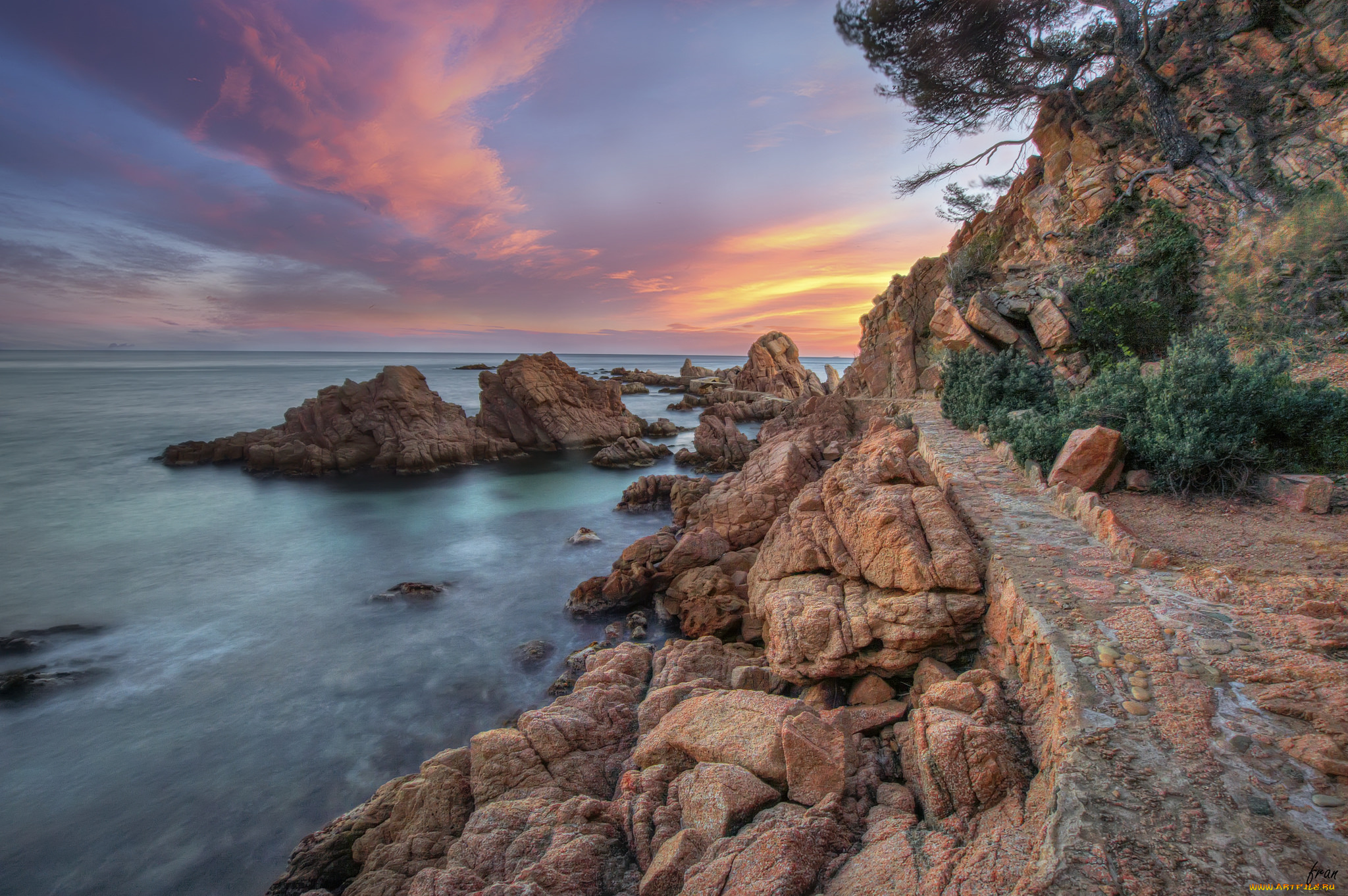 природа, побережье, простор