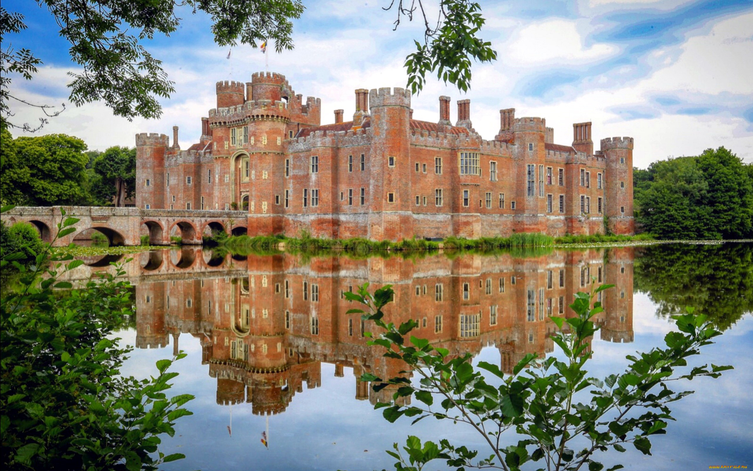 herstmonceux, castle, города, замки, англии, herstmonceux, castle