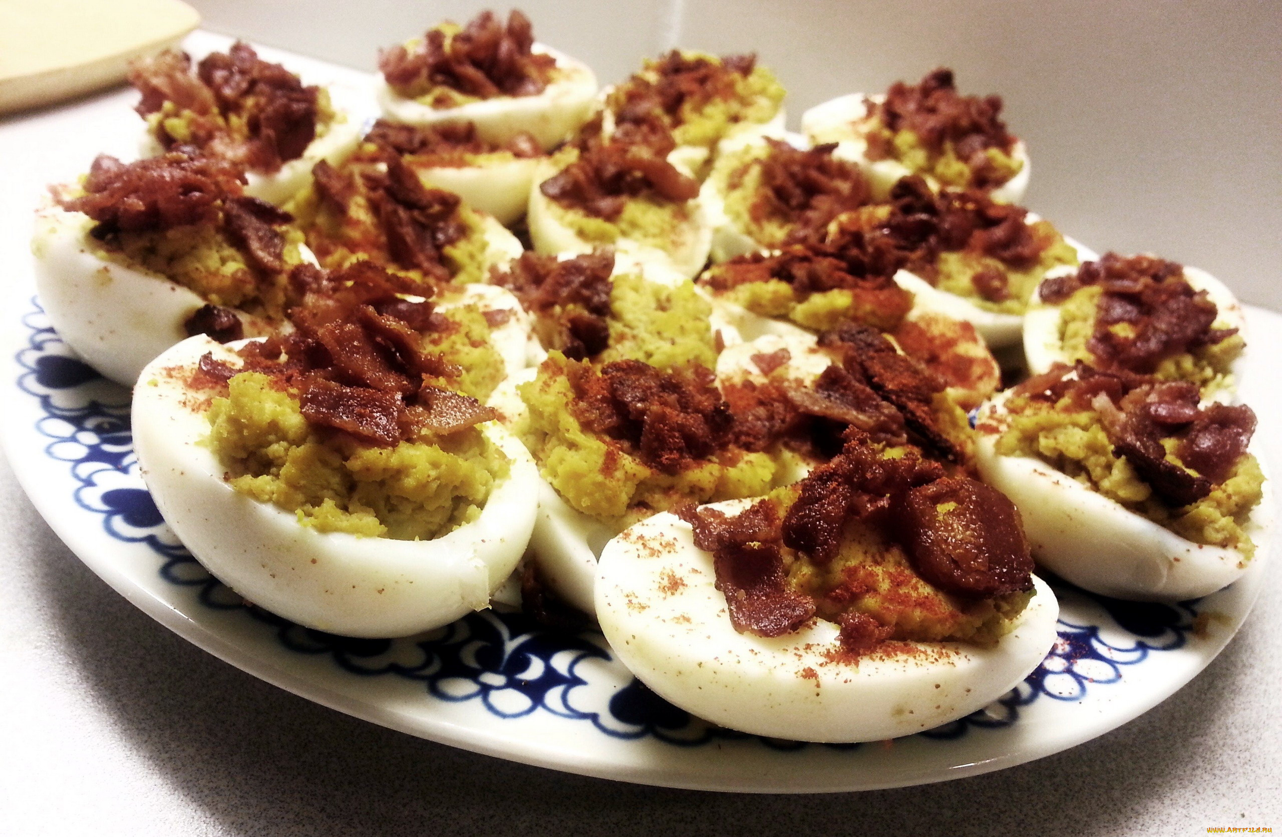 еда, Яичные, блюда, яйца, фаршированные