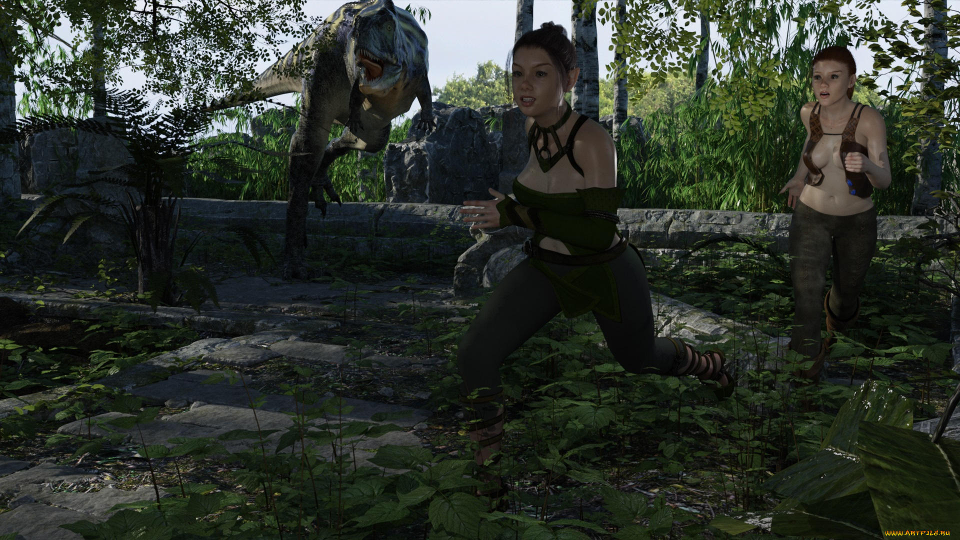 3д, графика, фантазия, , fantasy, фон, взгляд, девушки