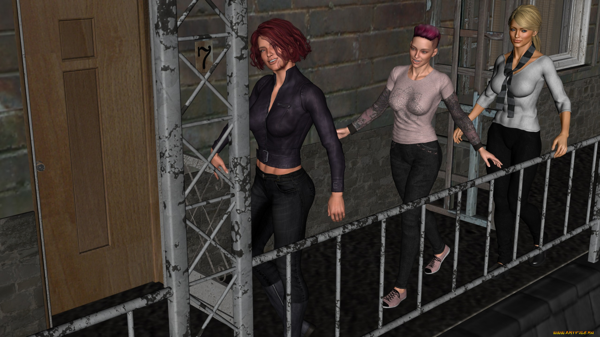 3д, графика, люди, , people, фон, взгляд, девушки