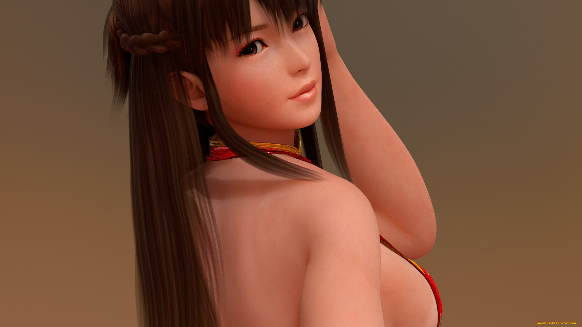 3д, графика, люди, , people, грудь, фон, взгляд, девушка