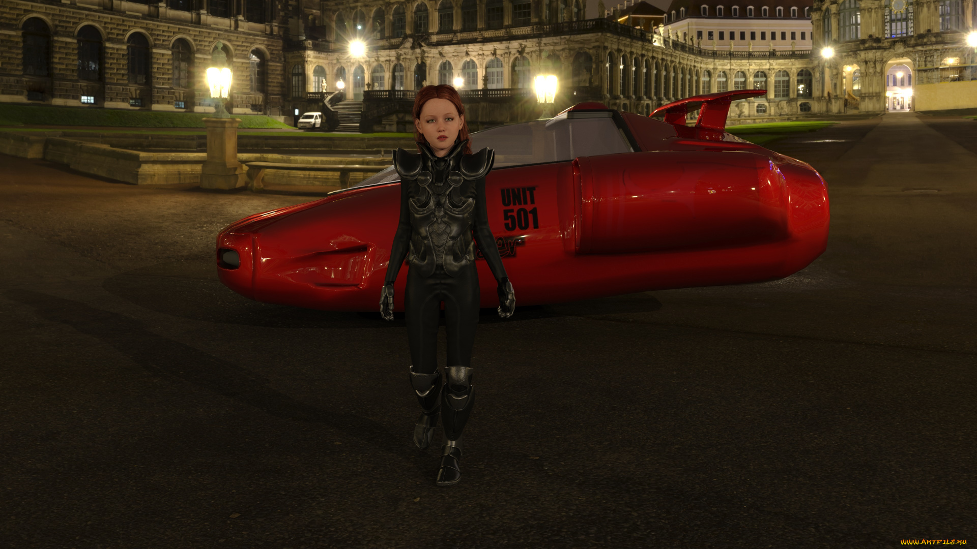 3д, графика, люди-авто, мото, , people-, car, , , moto, девушка, автомобиль, фон, взгляд