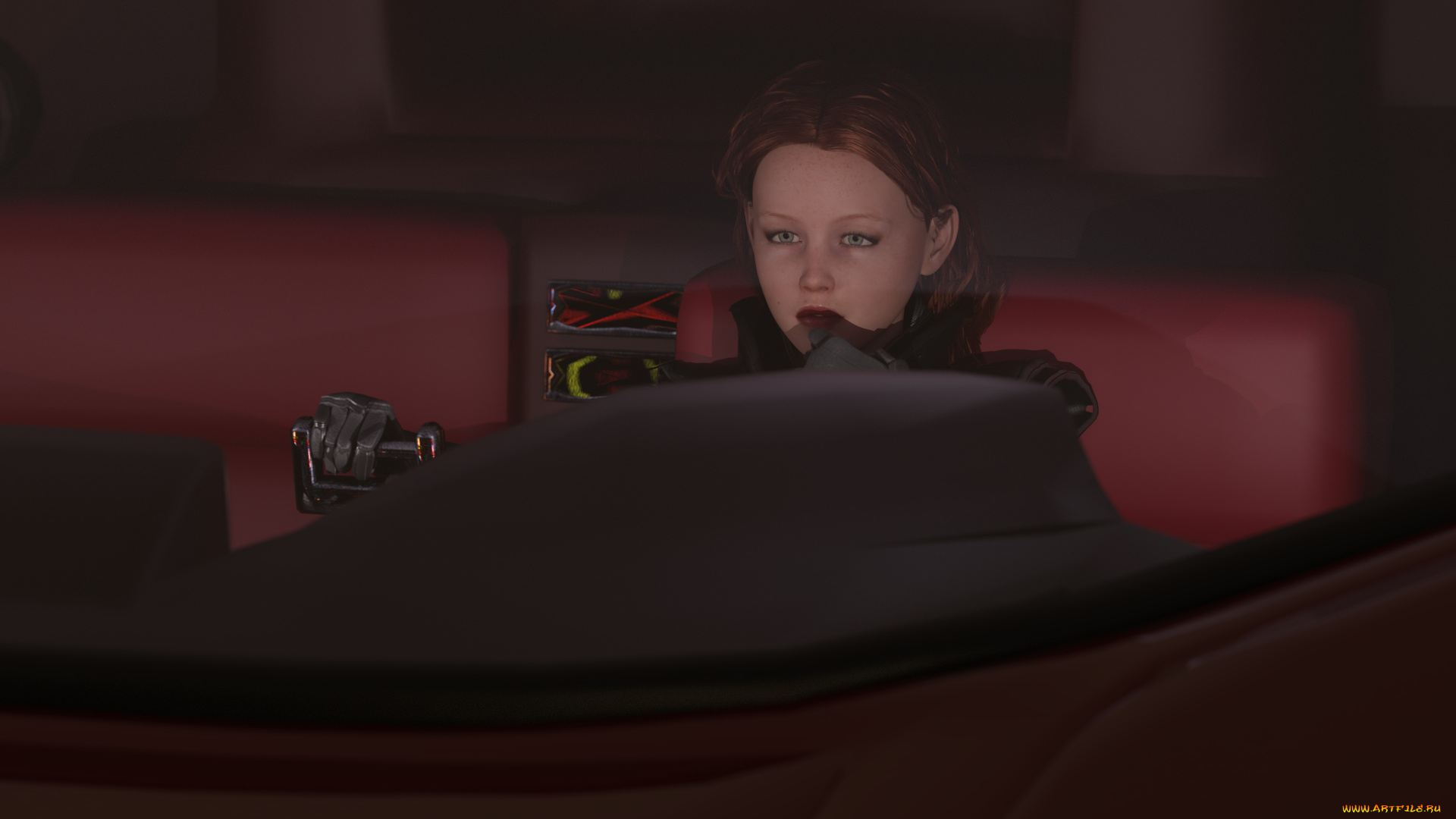 3д, графика, люди-авто, мото, , people-, car, , , moto, фон, взгляд, девушка, автомобиль