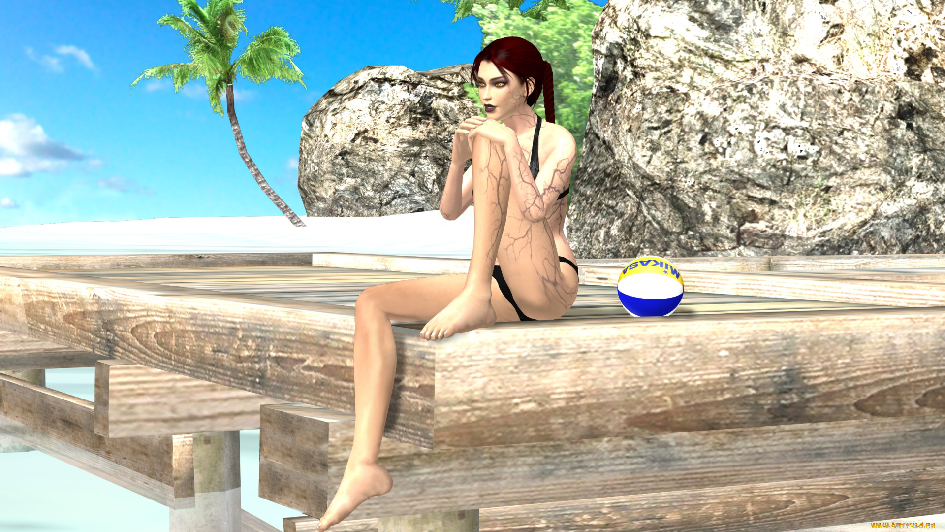 3д, графика, существа, , creatures, фон, взгляд, девушка