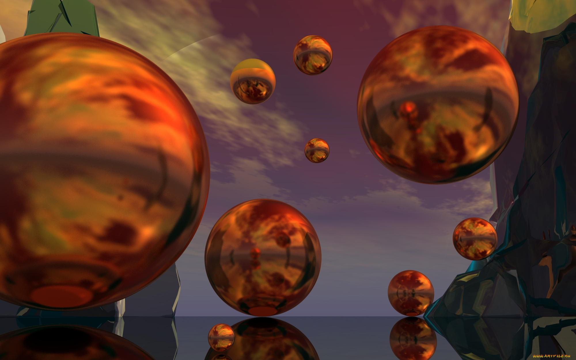 3д, графика, шары, , balls, шар, фон