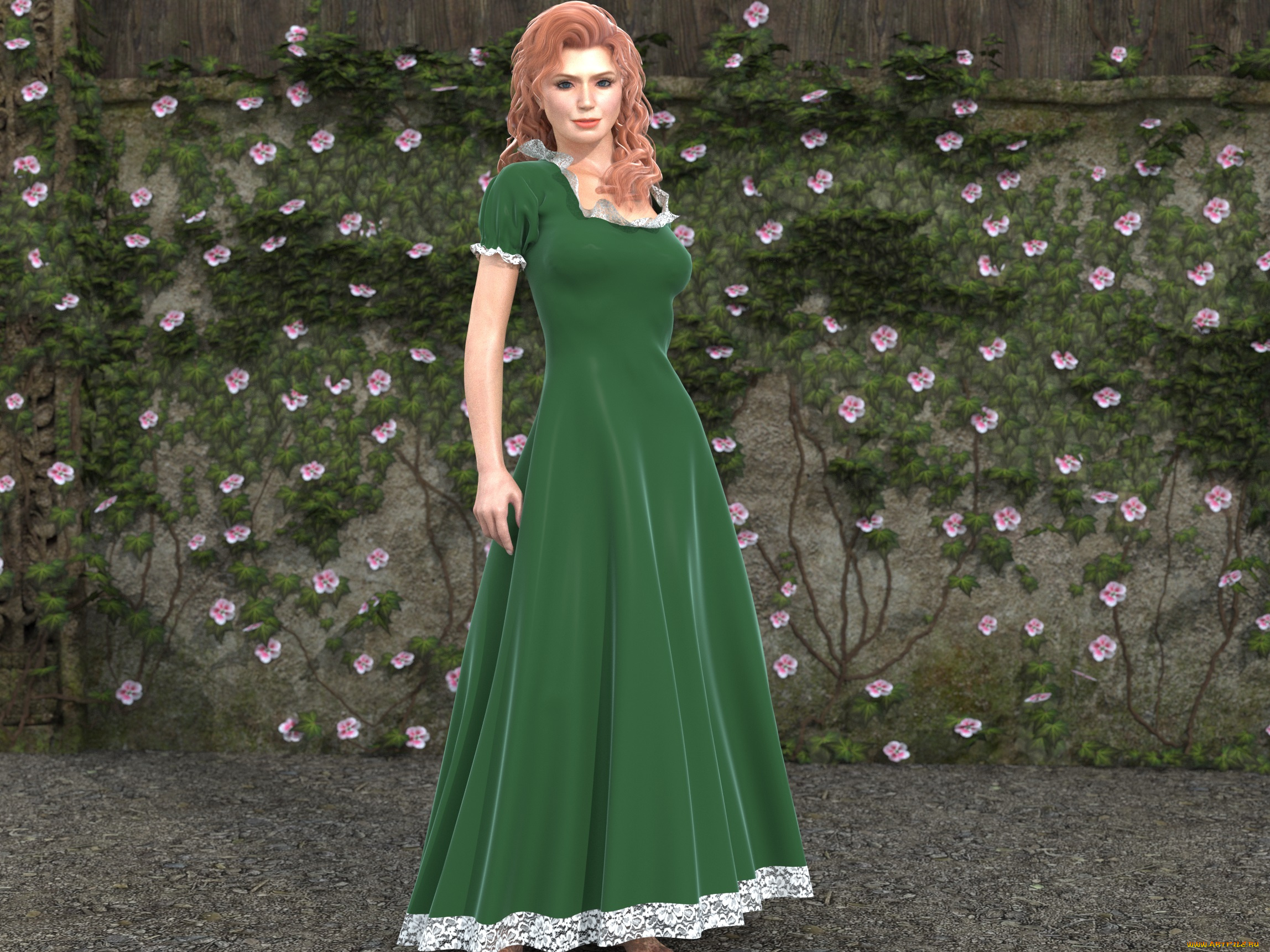 3д, графика, люди, , people, девушка, взгляд, фон