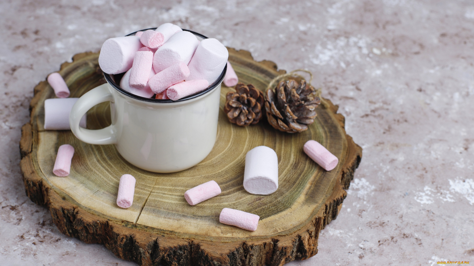 еда, конфеты, , шоколад, , сладости, сладость, кружка, шишки, зефир