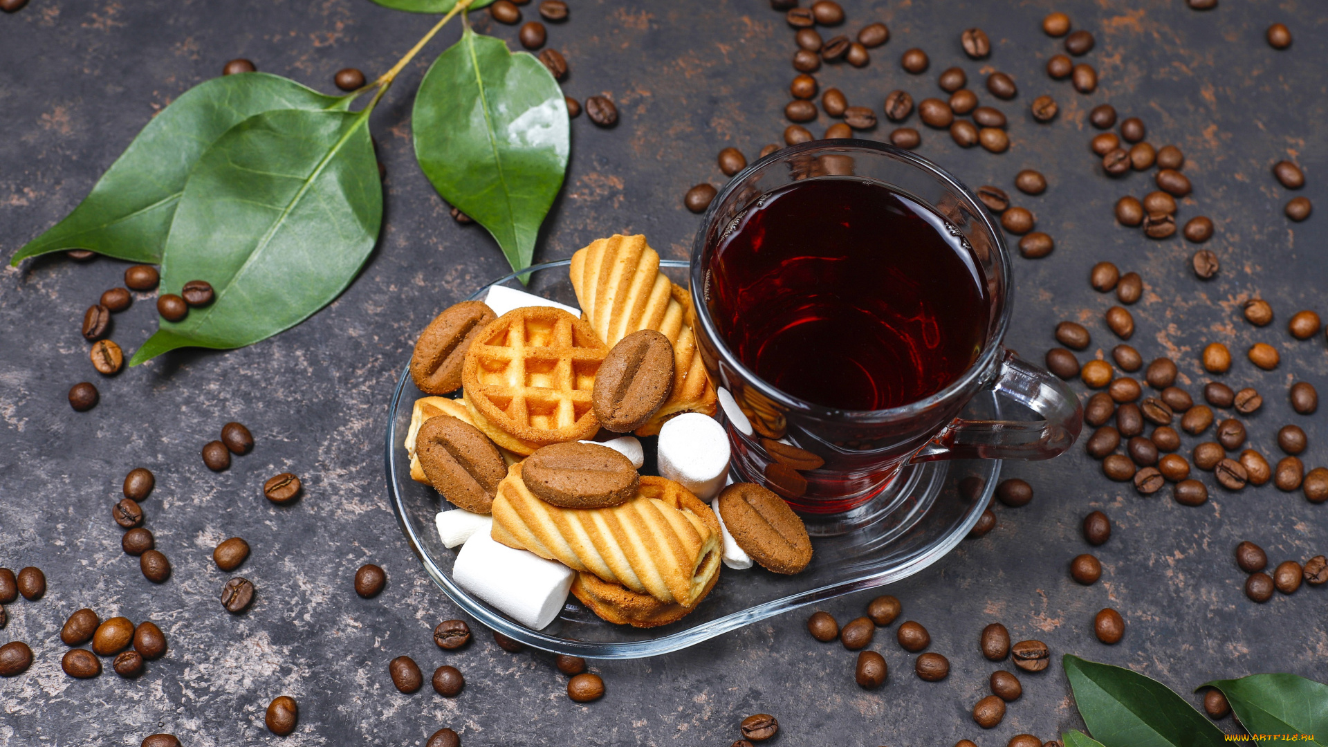 еда, разное, кофе, печенье, кофейные, зерна
