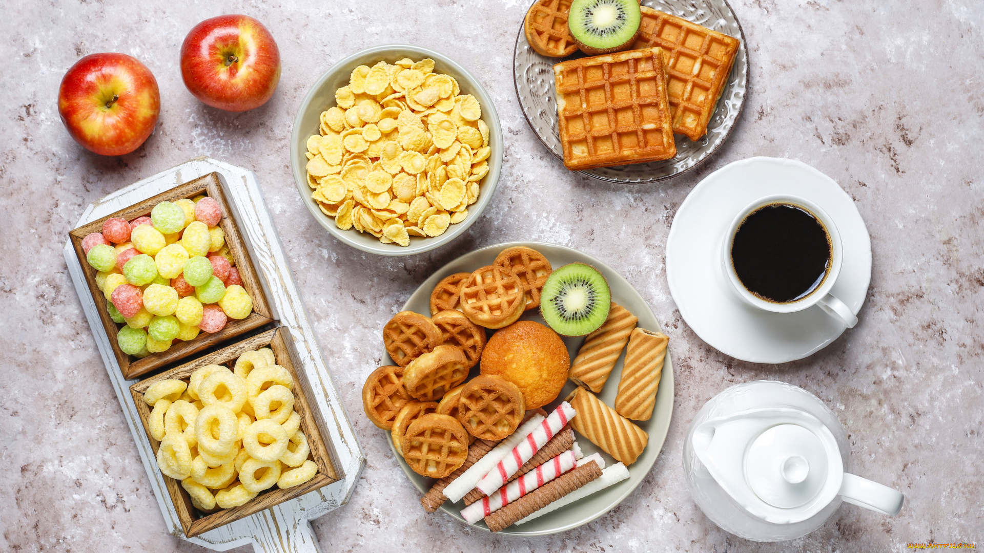 еда, разное, кофе, сладости, выпечка, разности