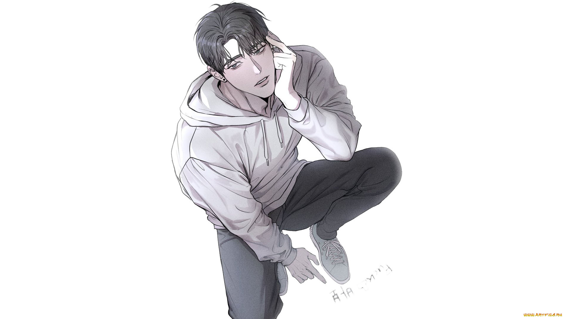 аниме, unknown, , другое, , парень, худи