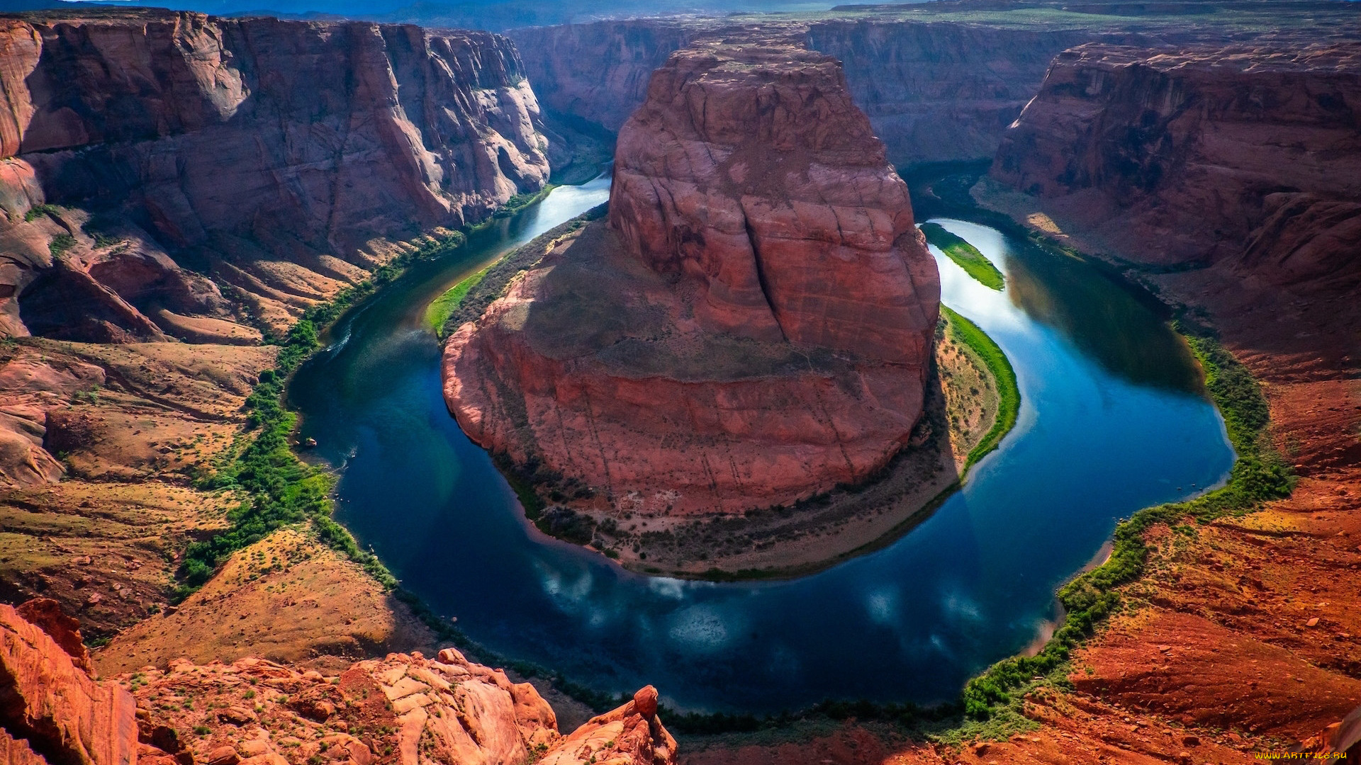 glen, canyon, colorado, river, horseshoe, bend, arizona, природа, горы, glen, canyon, colorado, river, horseshoe, bend