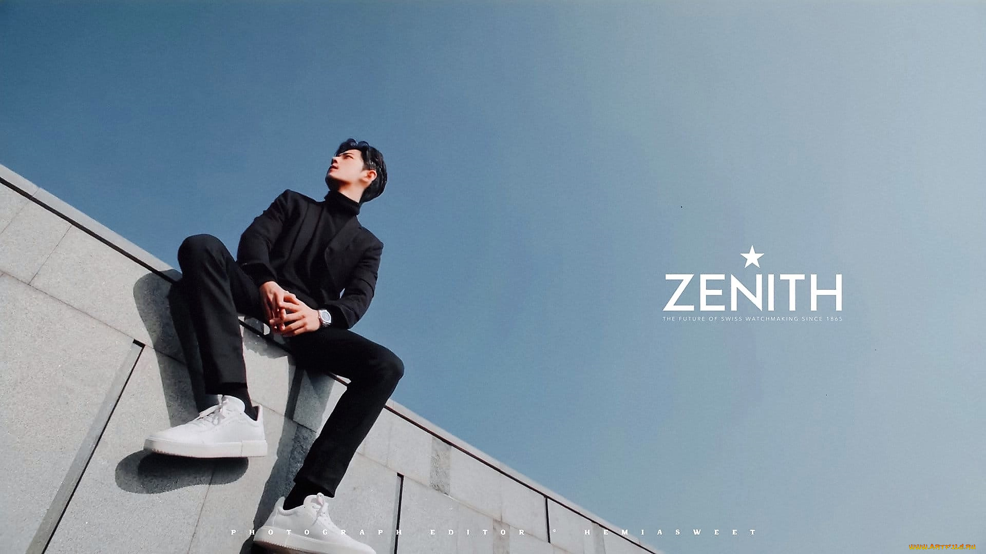 мужчины, xiao, zhan, актер, костюм, стена, ракурс