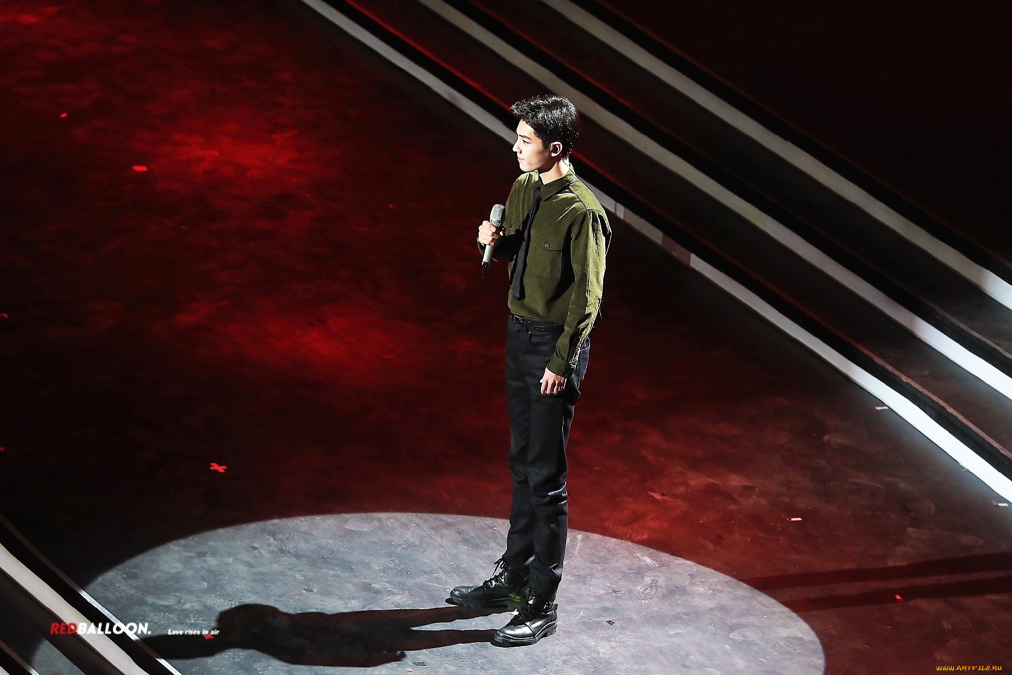 мужчины, xiao, zhan, актер, микрофон, сцена