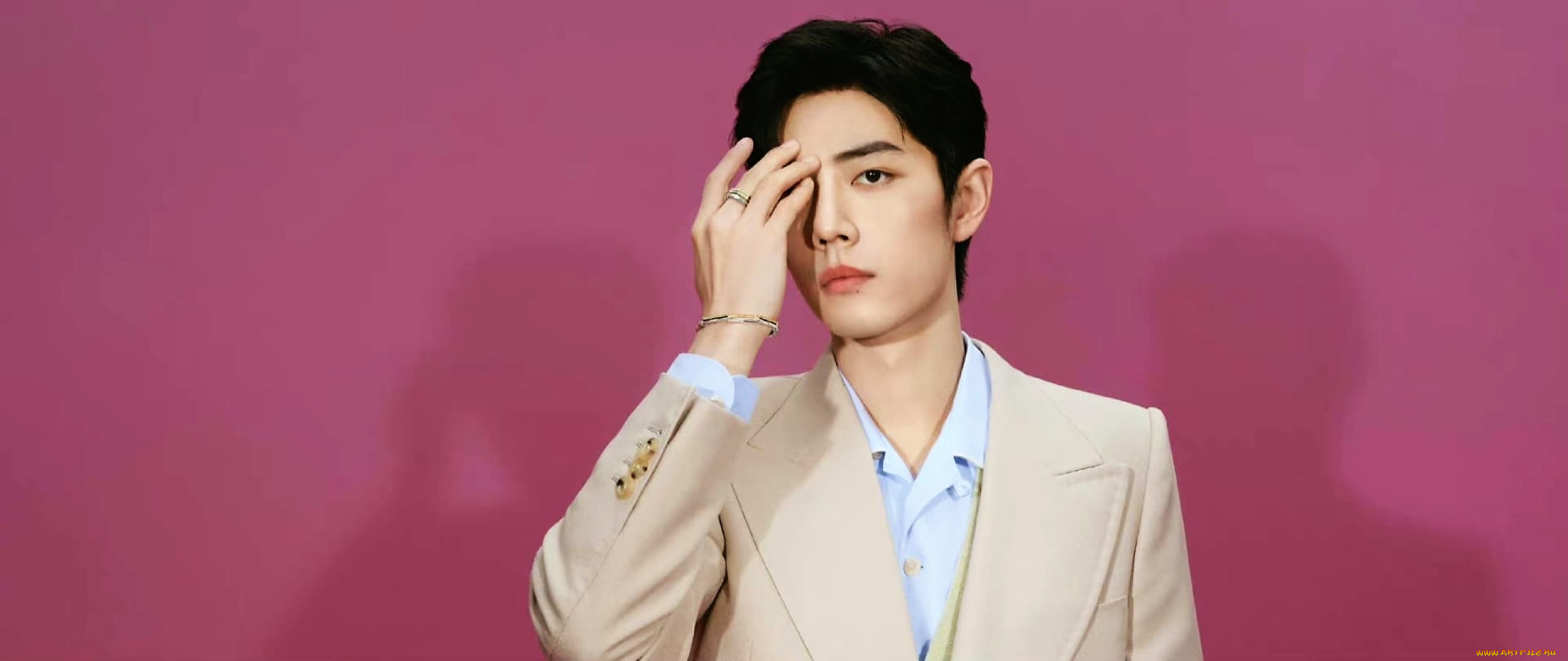 мужчины, xiao, zhan, актер, пиджак, украшения