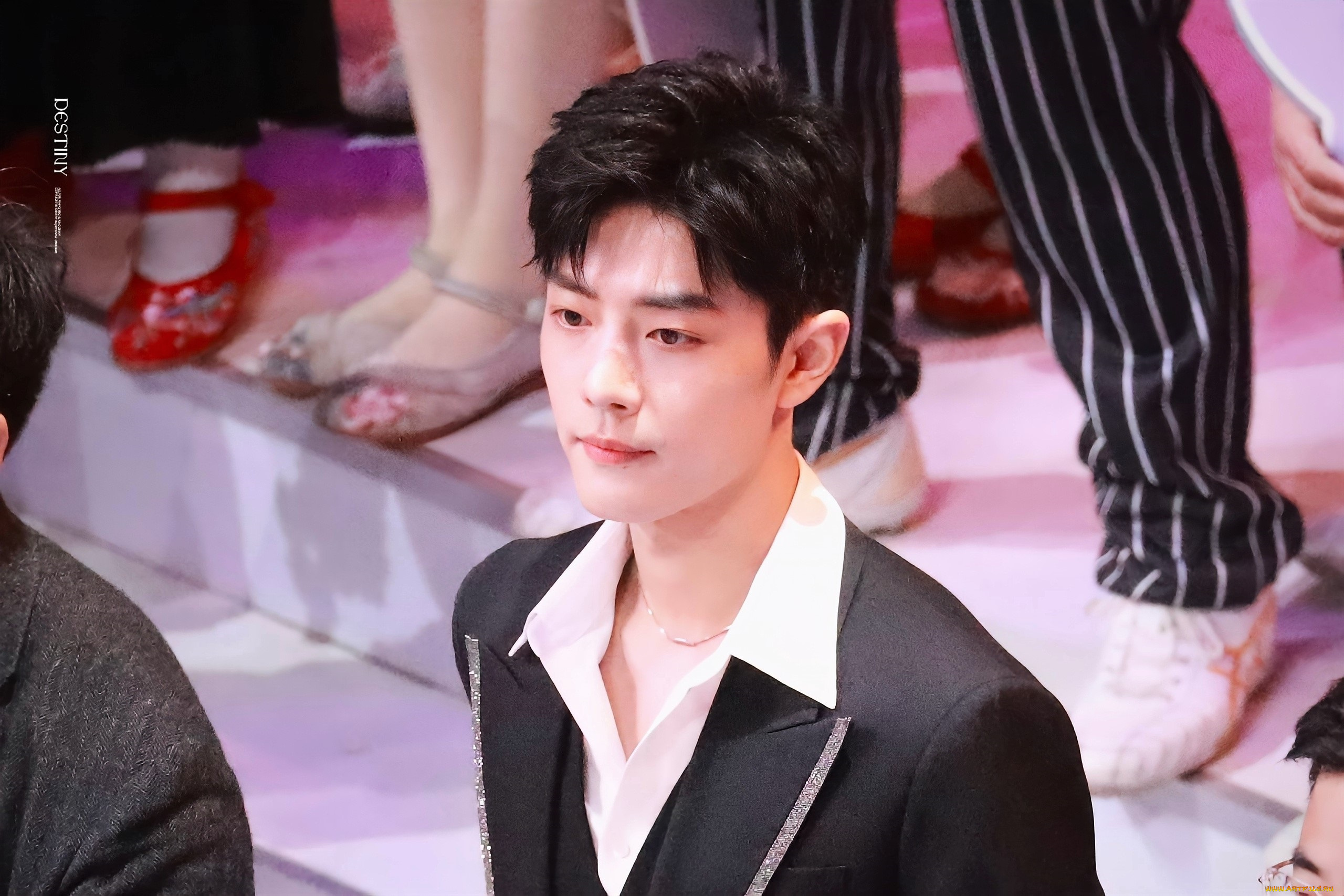 мужчины, xiao, zhan, актер, ступени, ноги