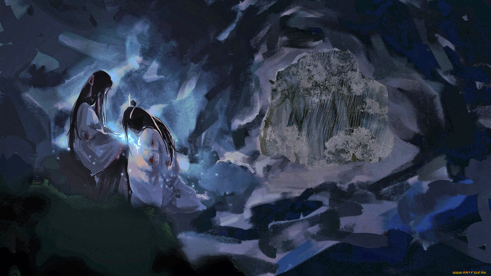 аниме, mo, dao, zu, shi, вэй, усянь, лань, ванцзи, пещера