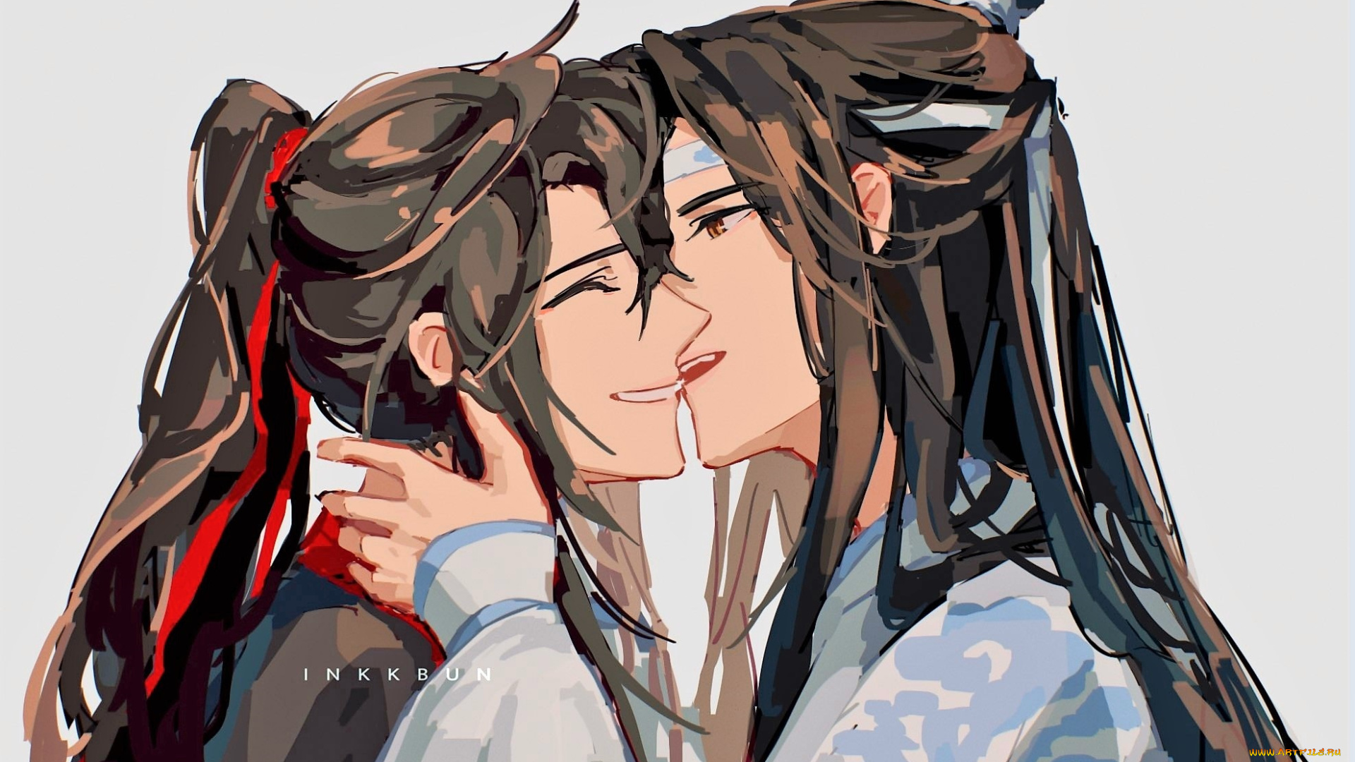 аниме, mo, dao, zu, shi, вэй, усянь, лань, ванцзи, поцелуй