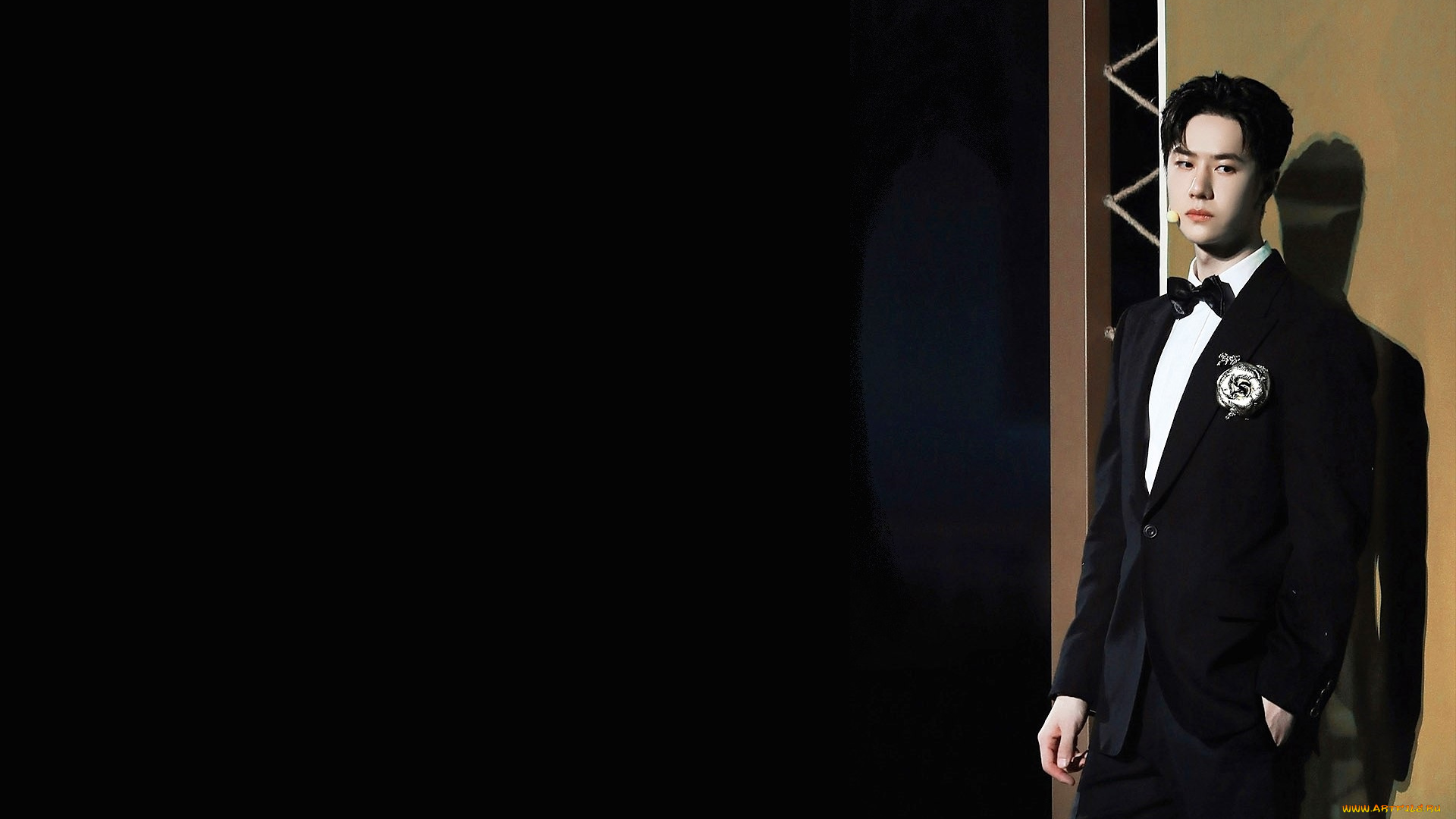 мужчины, wang, yi, bo, актер, костюм, панно