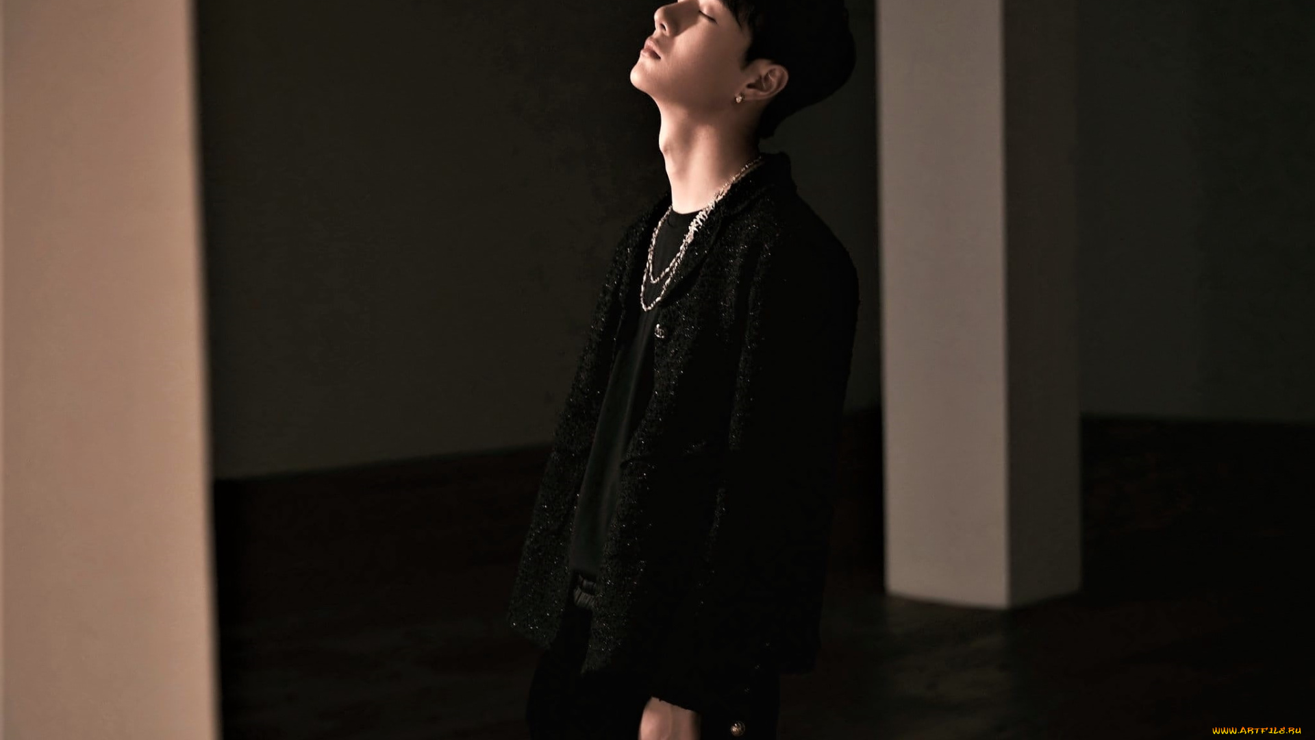 мужчины, wang, yi, bo, актер, ожерелье, пиджак