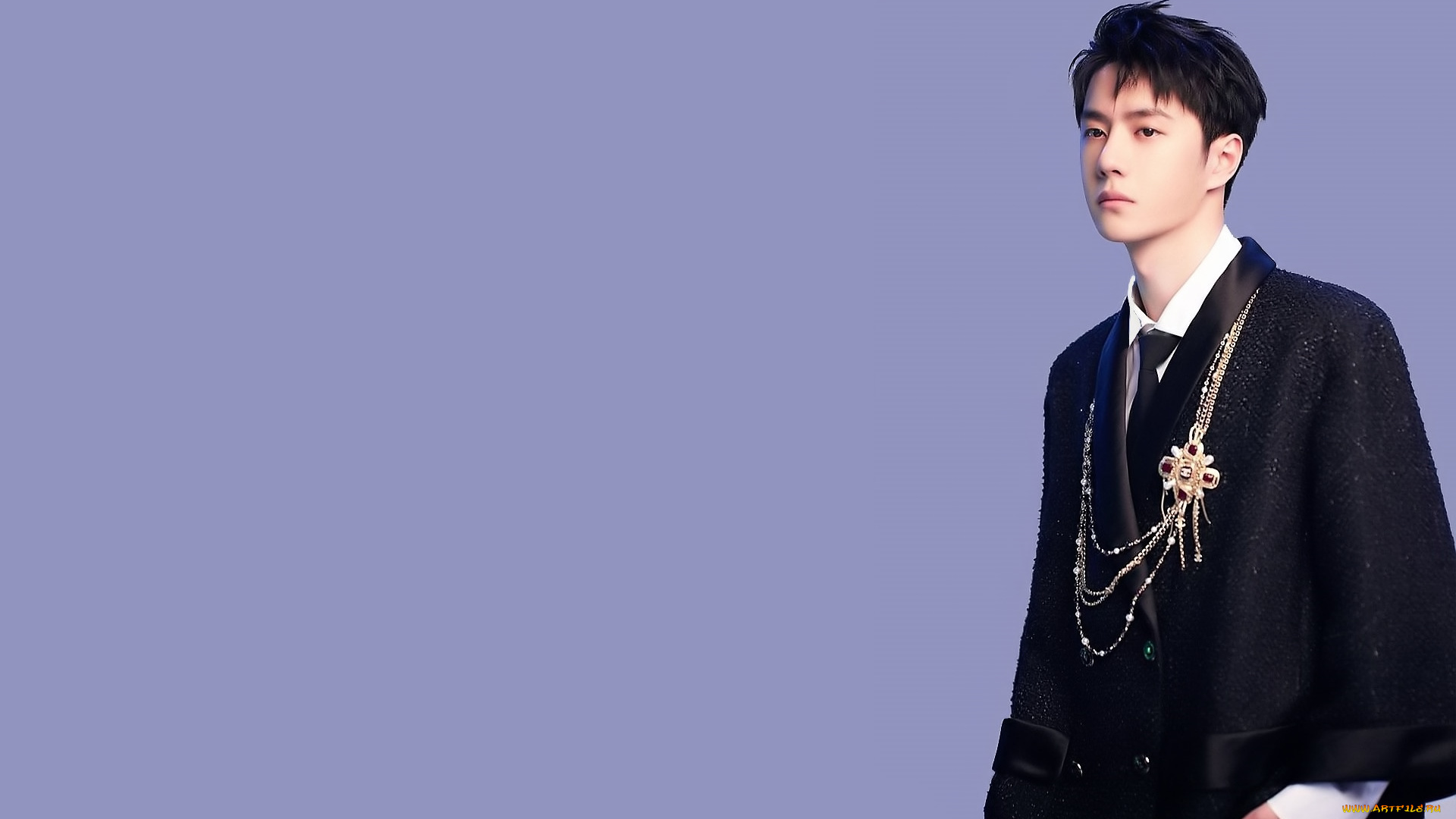 мужчины, wang, yi, bo, актер, пальто, украшения