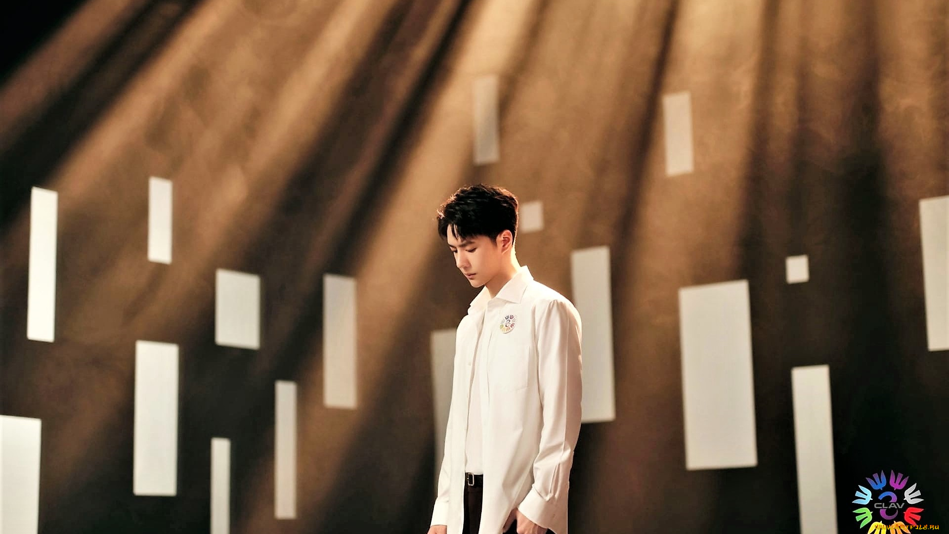 мужчины, wang, yi, bo, актер, рубашка, свет