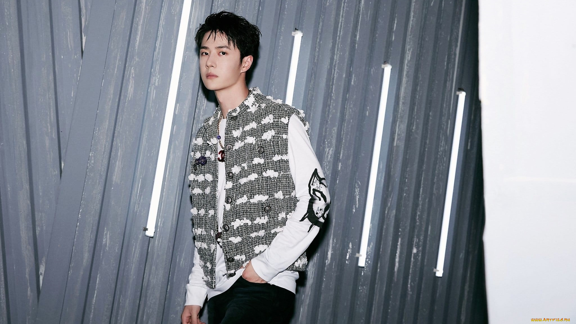 мужчины, wang, yi, bo, актер, жилет