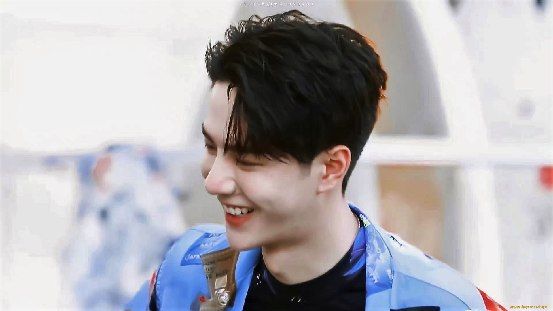 мужчины, wang, yi, bo, лицо, улыбка