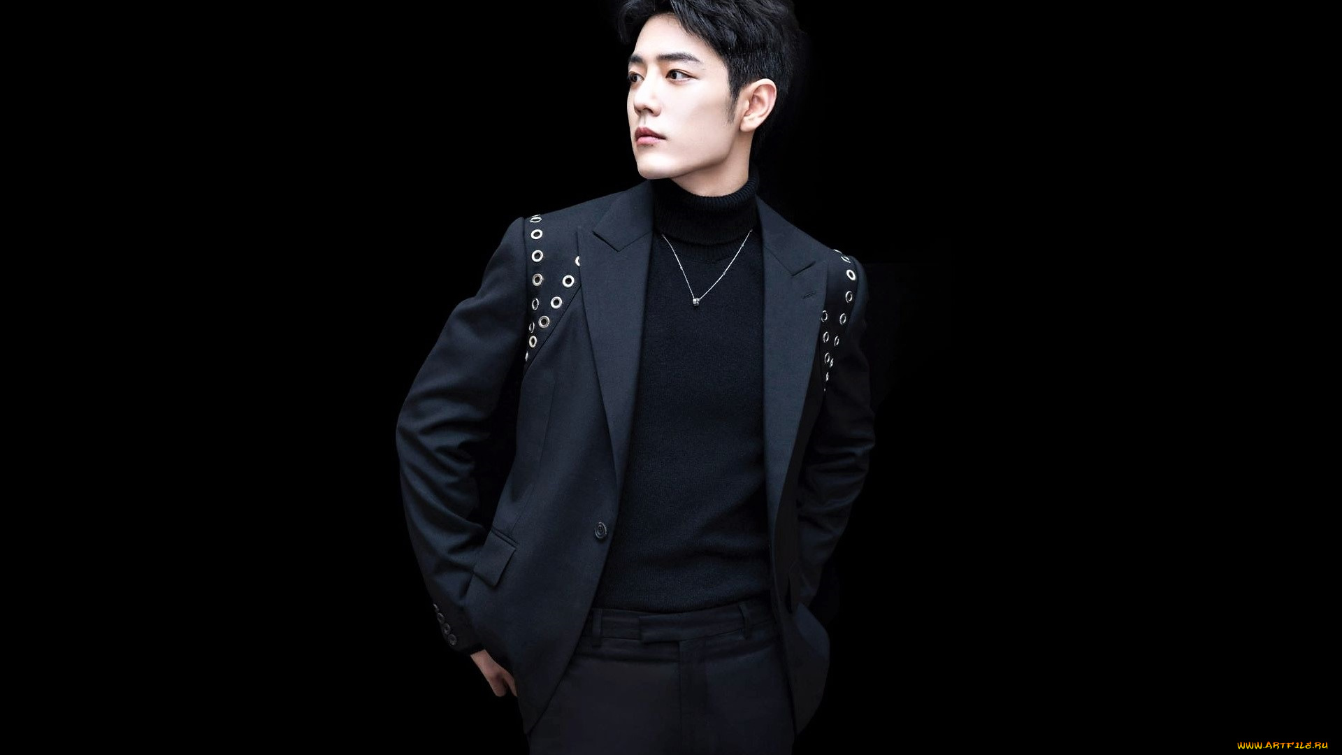 мужчины, xiao, zhan, актер, костюм, водолазка