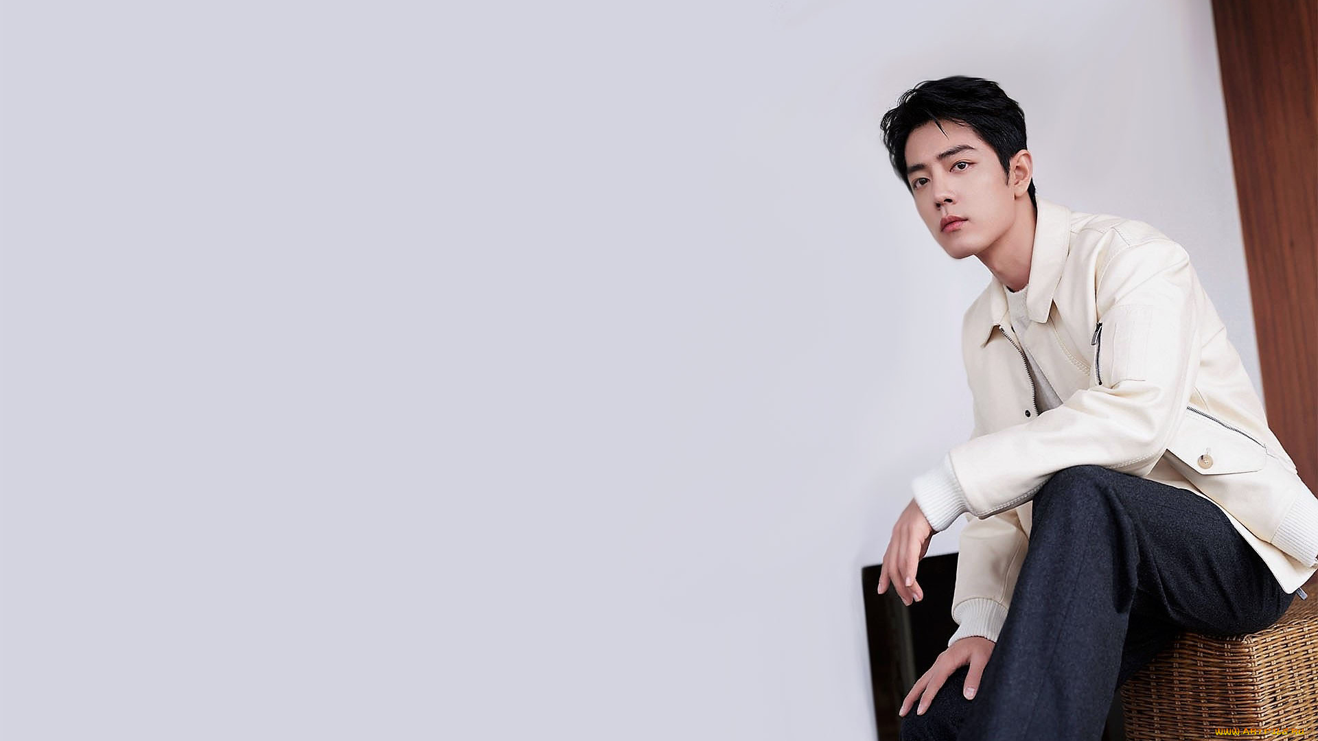 мужчины, xiao, zhan, актер, куртка, кресло