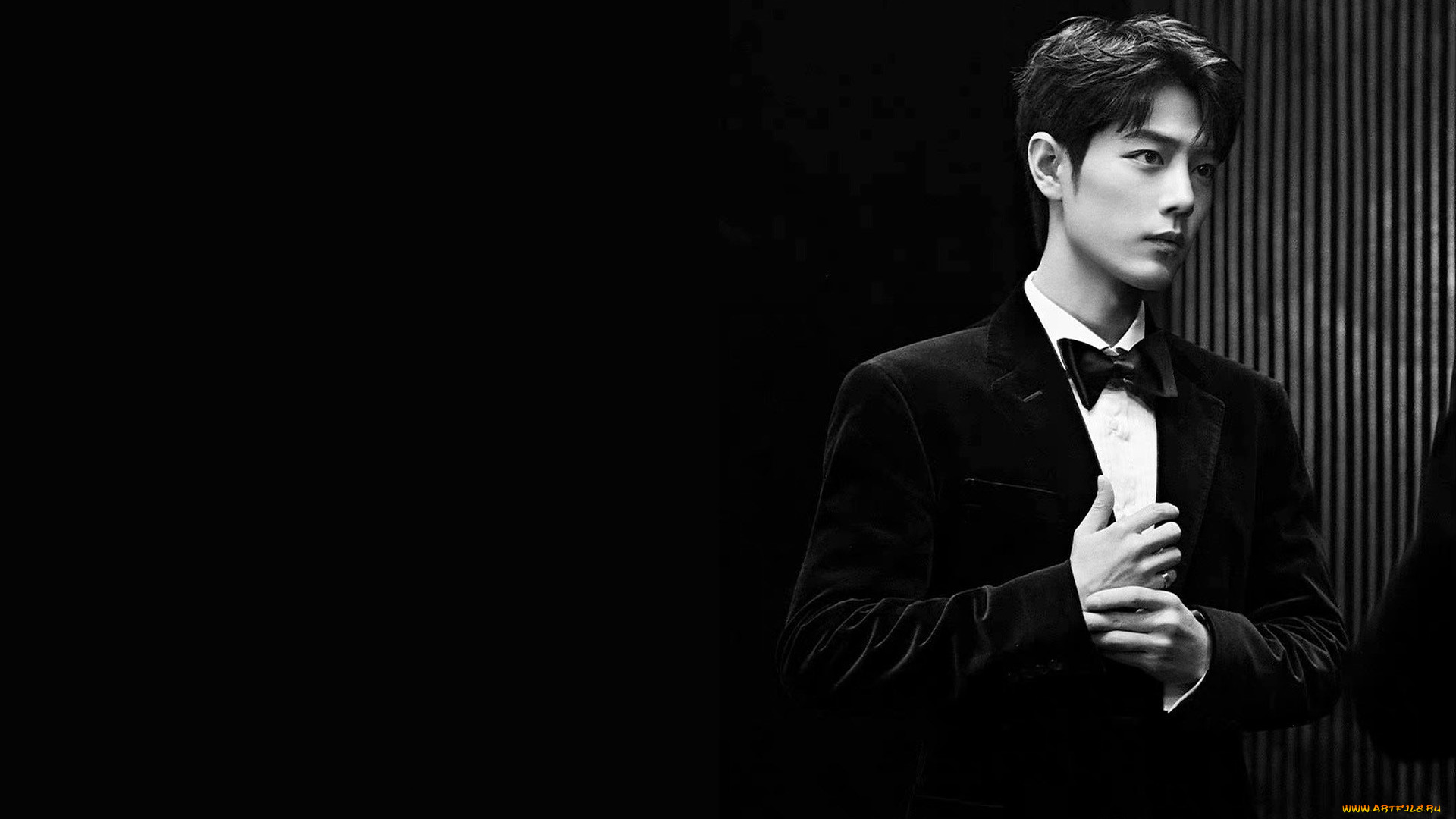 мужчины, xiao, zhan, актер, пиджак, бабочка