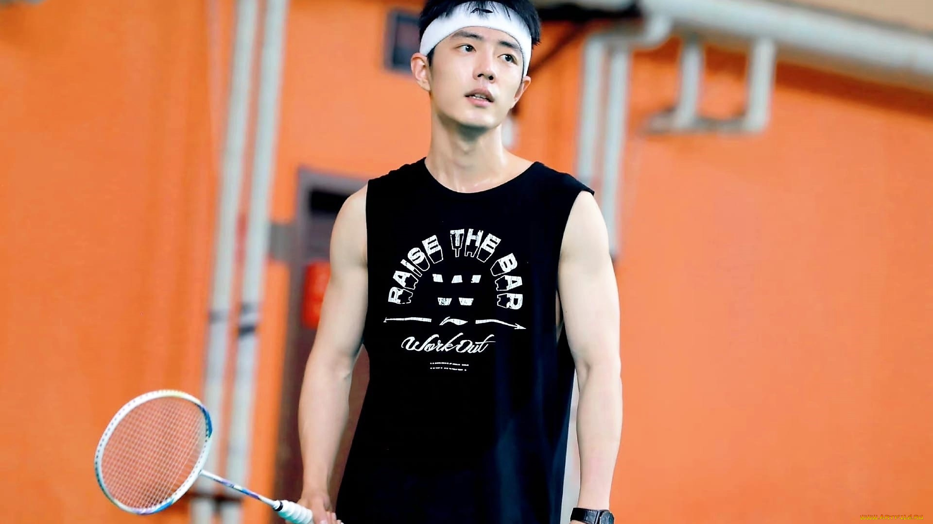 мужчины, xiao, zhan, актер, ракетка