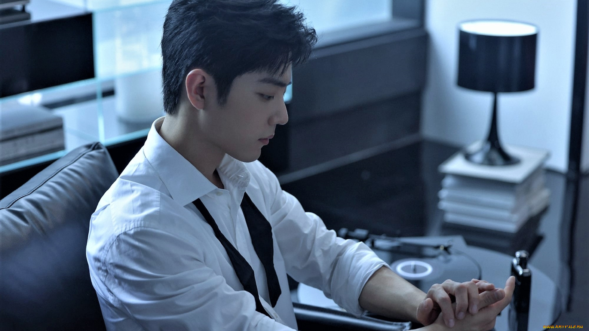 мужчины, xiao, zhan, актер, рубашка, комната