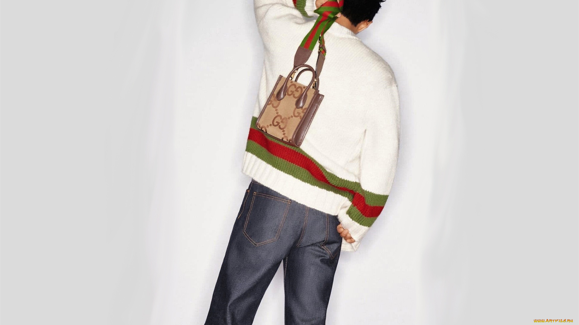 мужчины, xiao, zhan, актер, свитер, сумка, джинсы