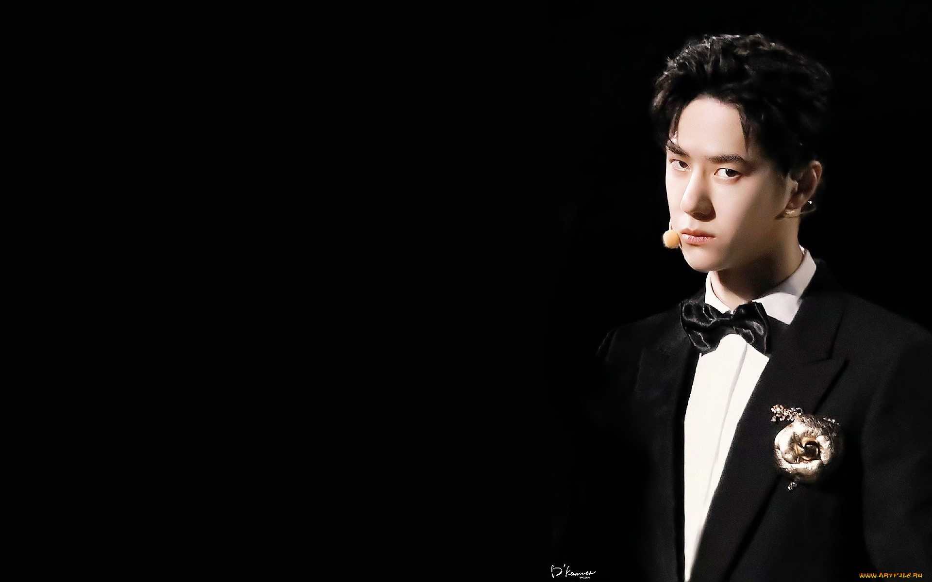 мужчины, wang, yi, bo, актер, костюм, бабочка, микрофон