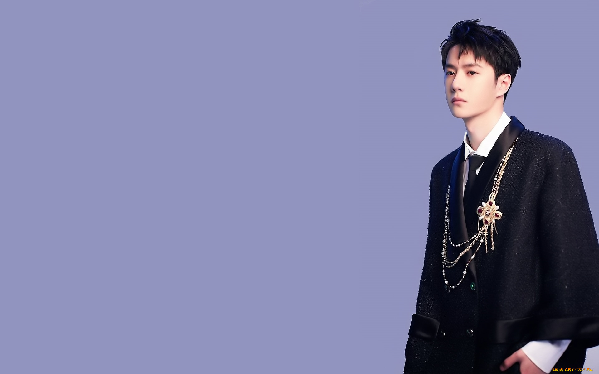 мужчины, wang, yi, bo, актер, пальто, украшения