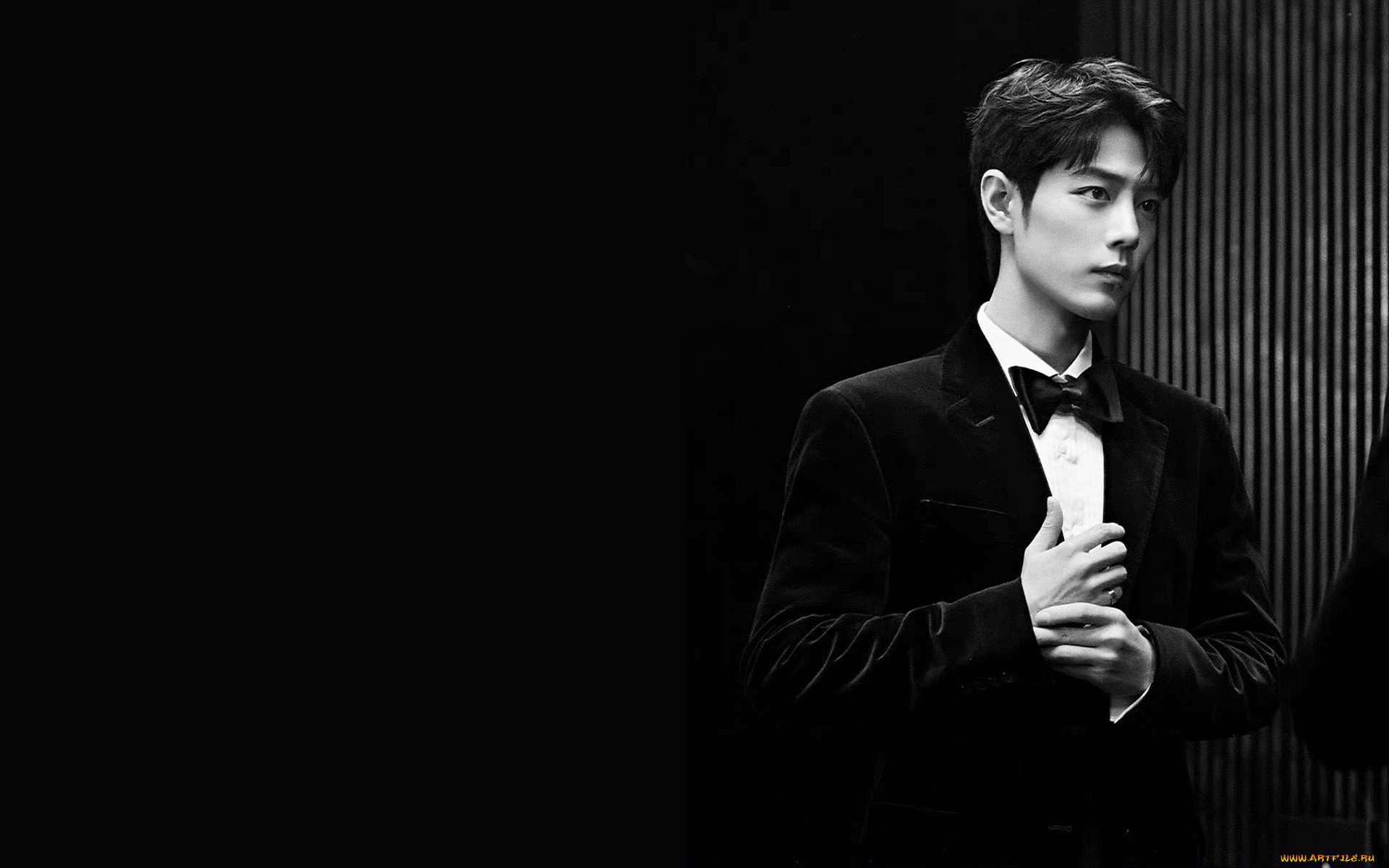 мужчины, xiao, zhan, актер, пиджак, бабочка