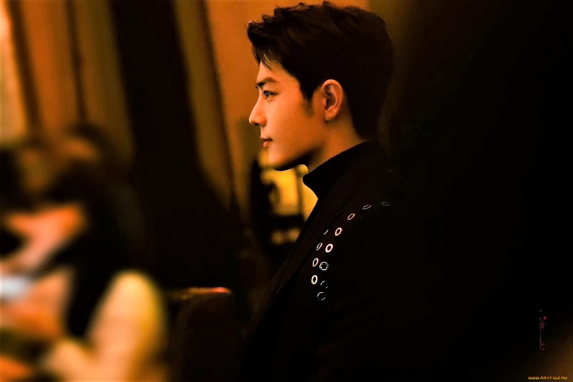 мужчины, xiao, zhan, актер, пиджак, профиль