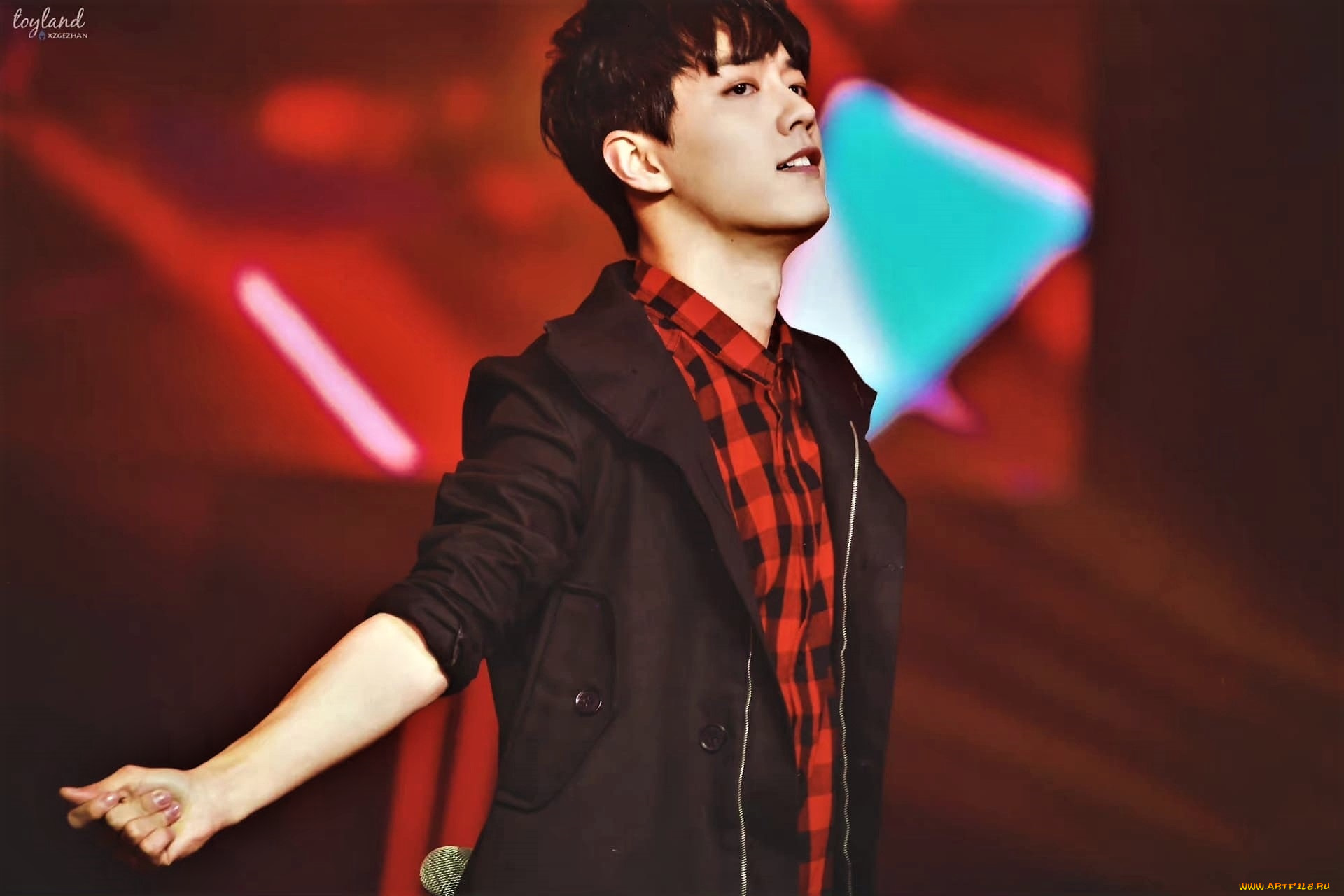 мужчины, xiao, zhan, актер, певец, сцена, рубашка, куртка