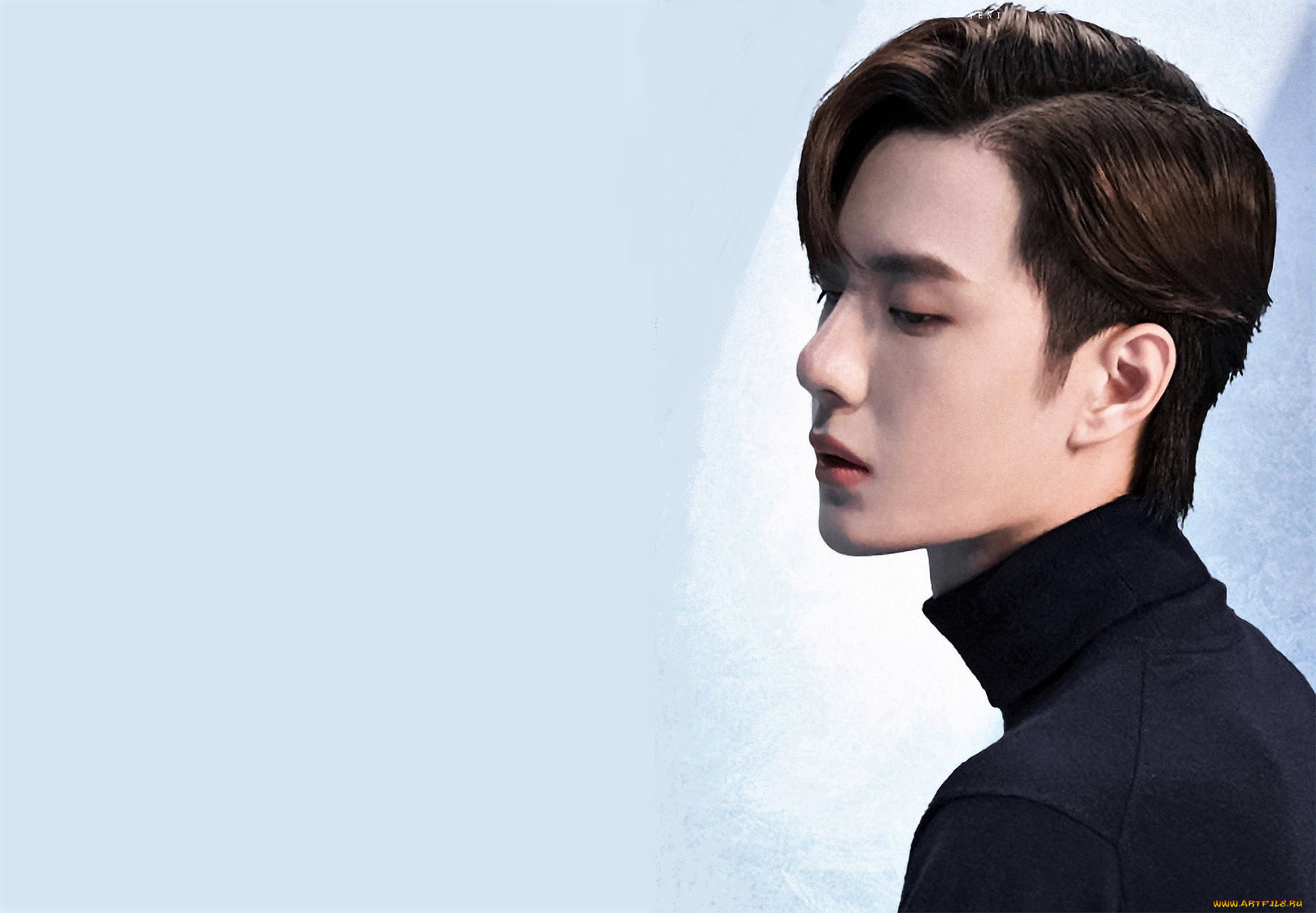 мужчины, wang, yi, bo, актер, лицо, свитер