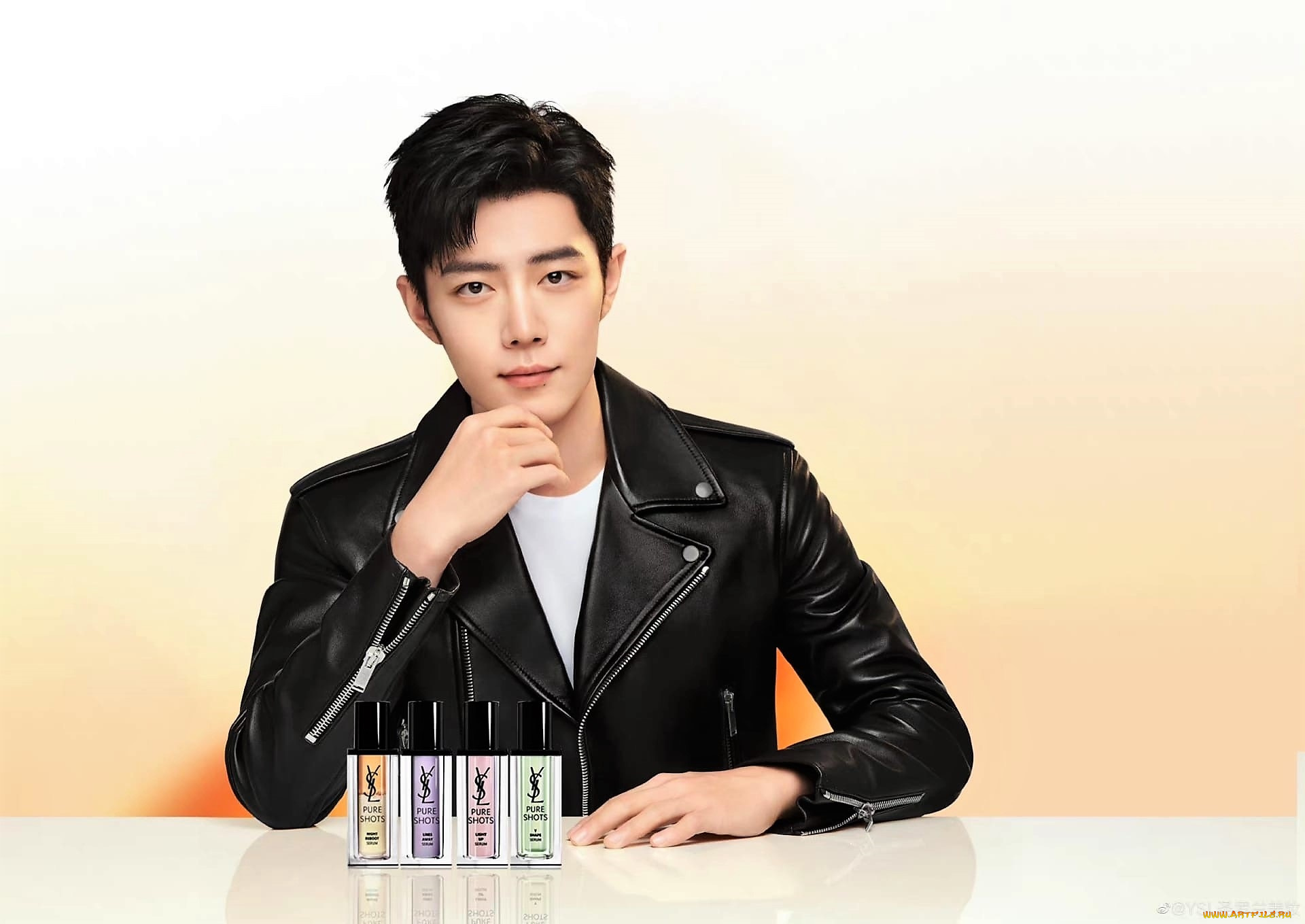 мужчины, xiao, zhan, актер, куртка, флаконы