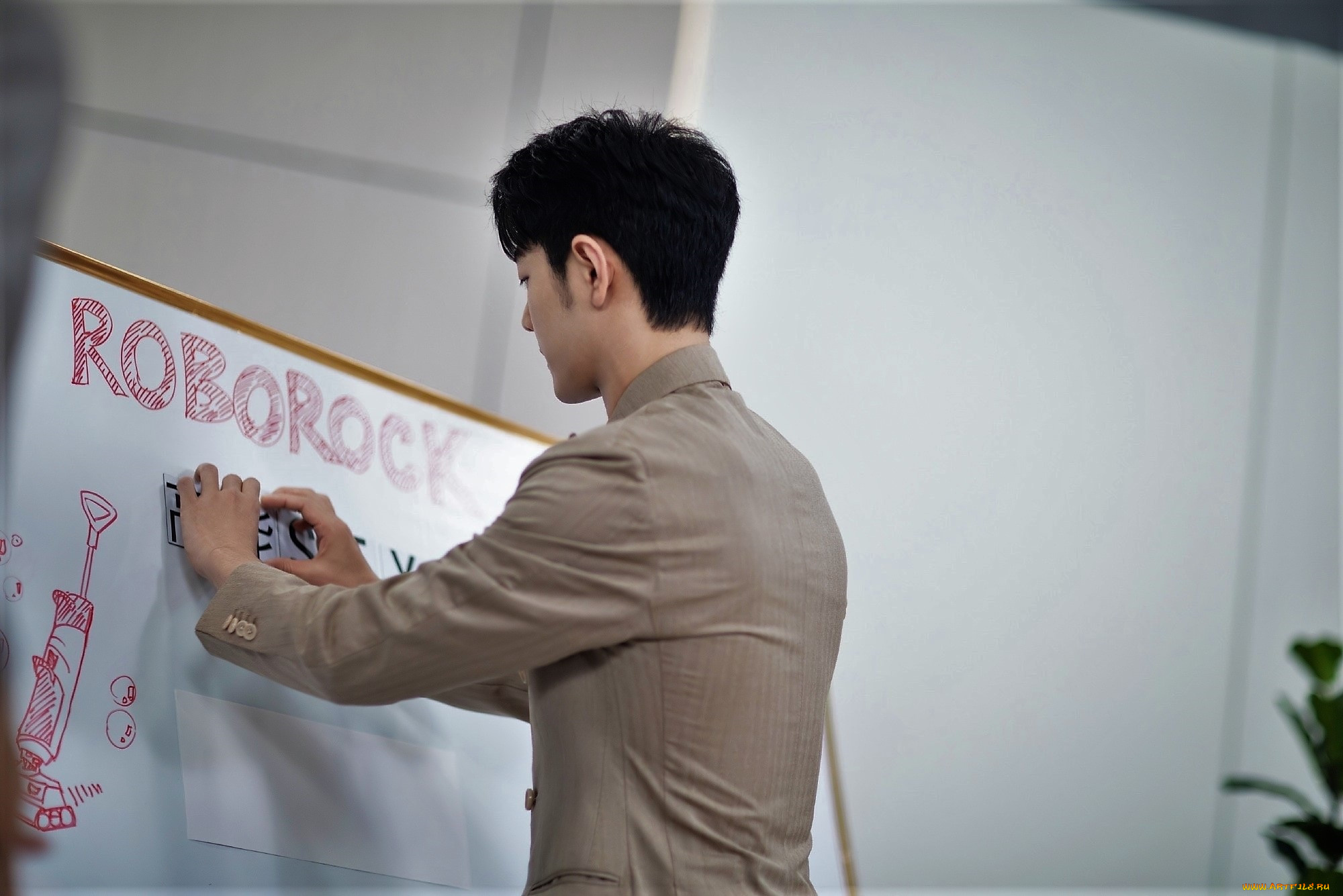 мужчины, xiao, zhan, актер, пиджак, доска