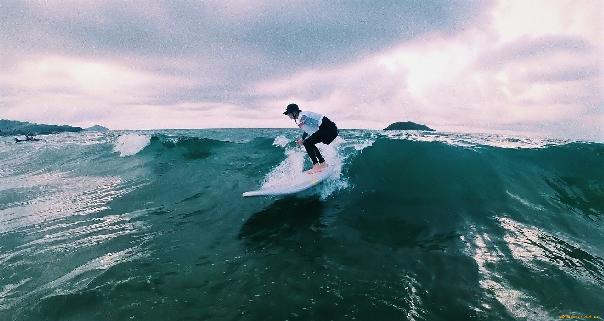 мужчины, xiao, zhan, актер, серфинг, море, серф, панама