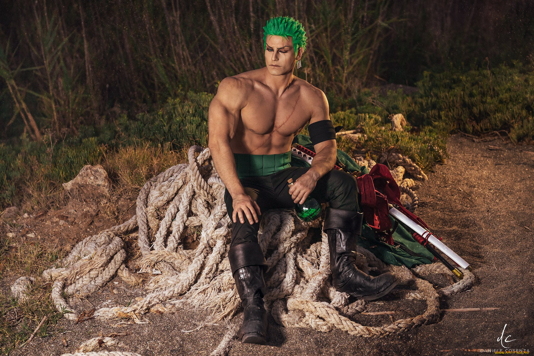 мужчины, -, креатив, , косплей, образ, костюм, веревки