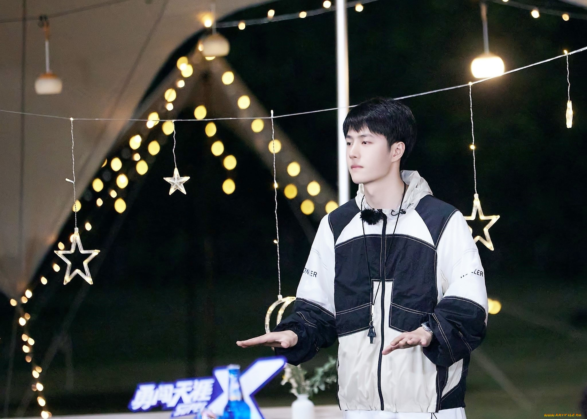 мужчины, wang, yi, bo, актер, куртка, иллюминация