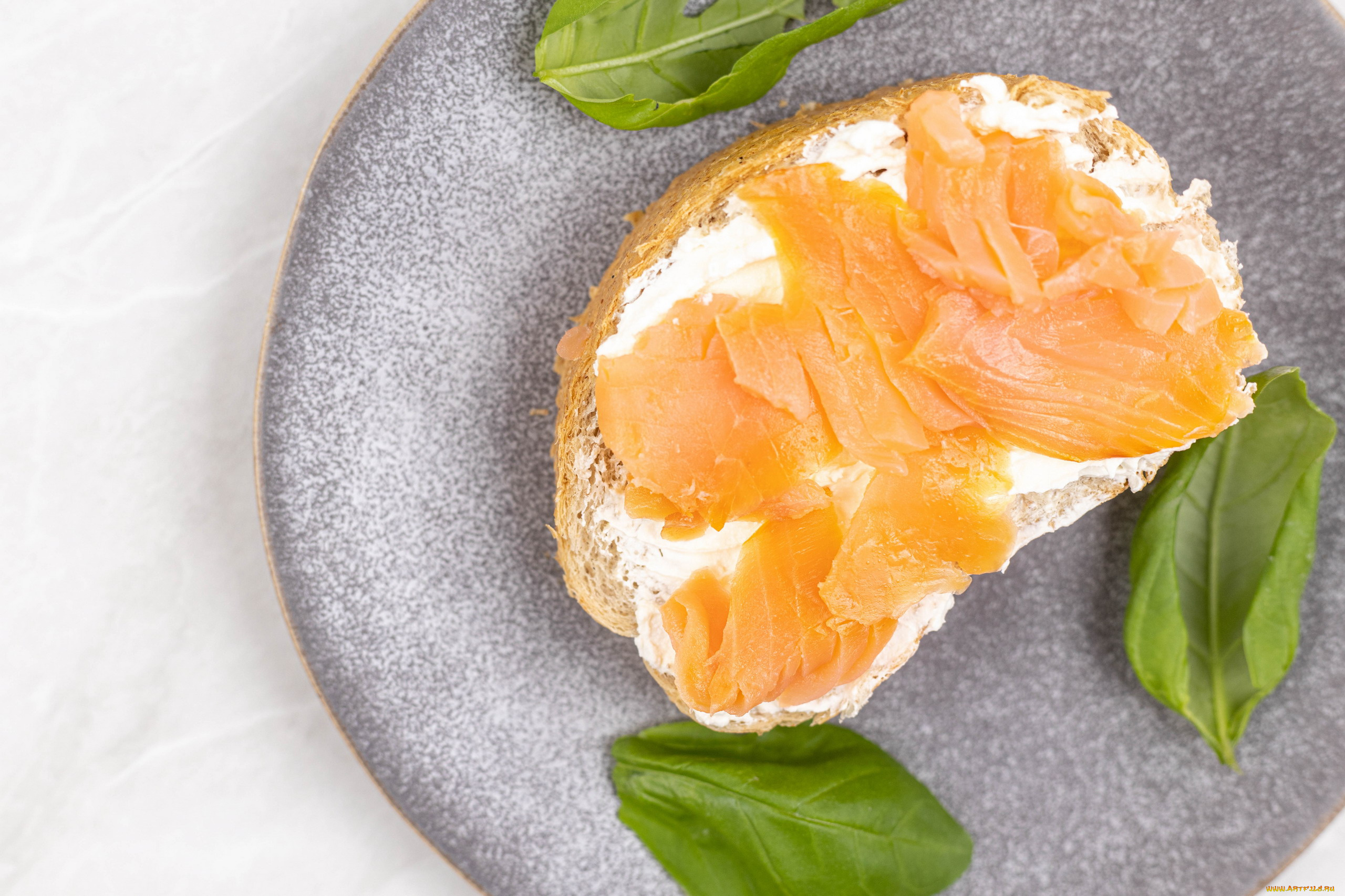 еда, бутерброды, , гамбургеры, , канапе, базилик, бутерброд, масло, форель