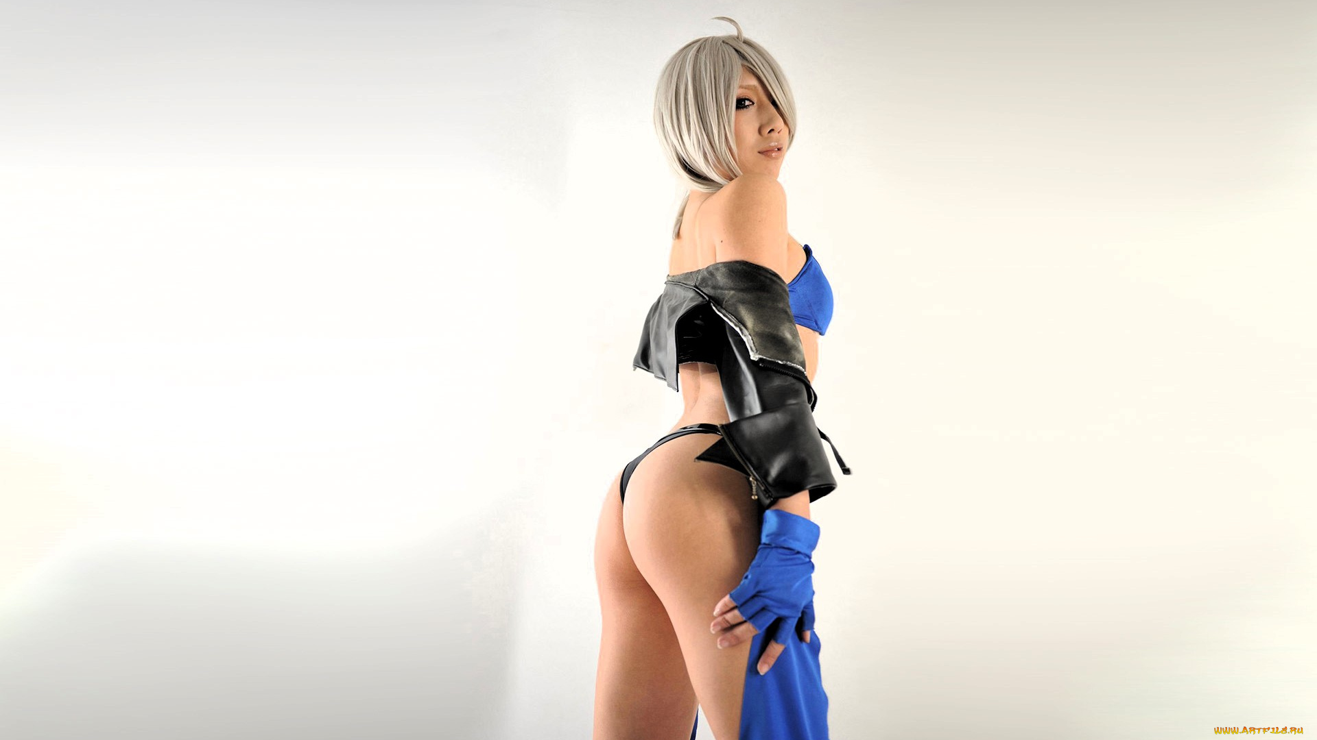 девушки, nonsummerjack, блондинка, белье, перчатки, чулки