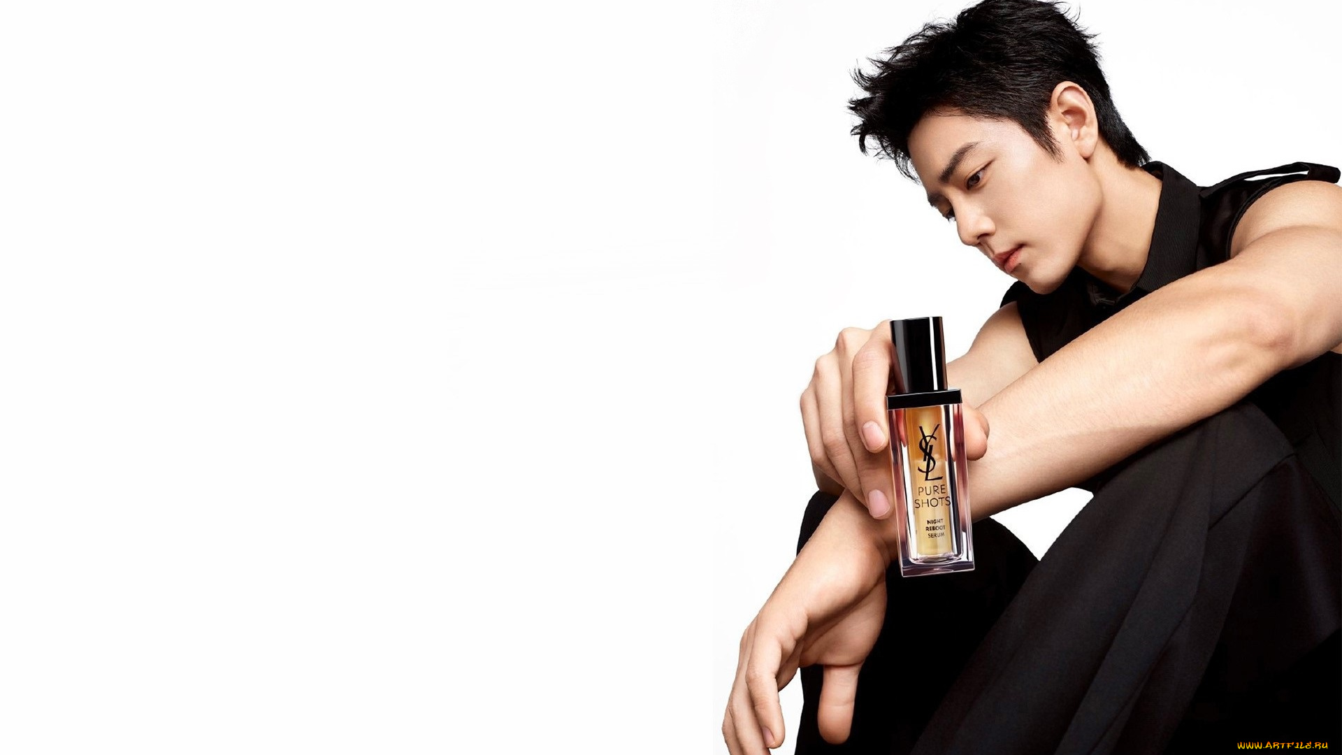 мужчины, xiao, zhan, актер, брюки, флакон, духи