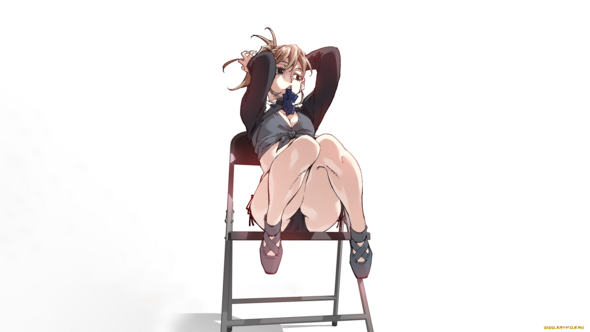 рисованное, люди, красивая, девушка